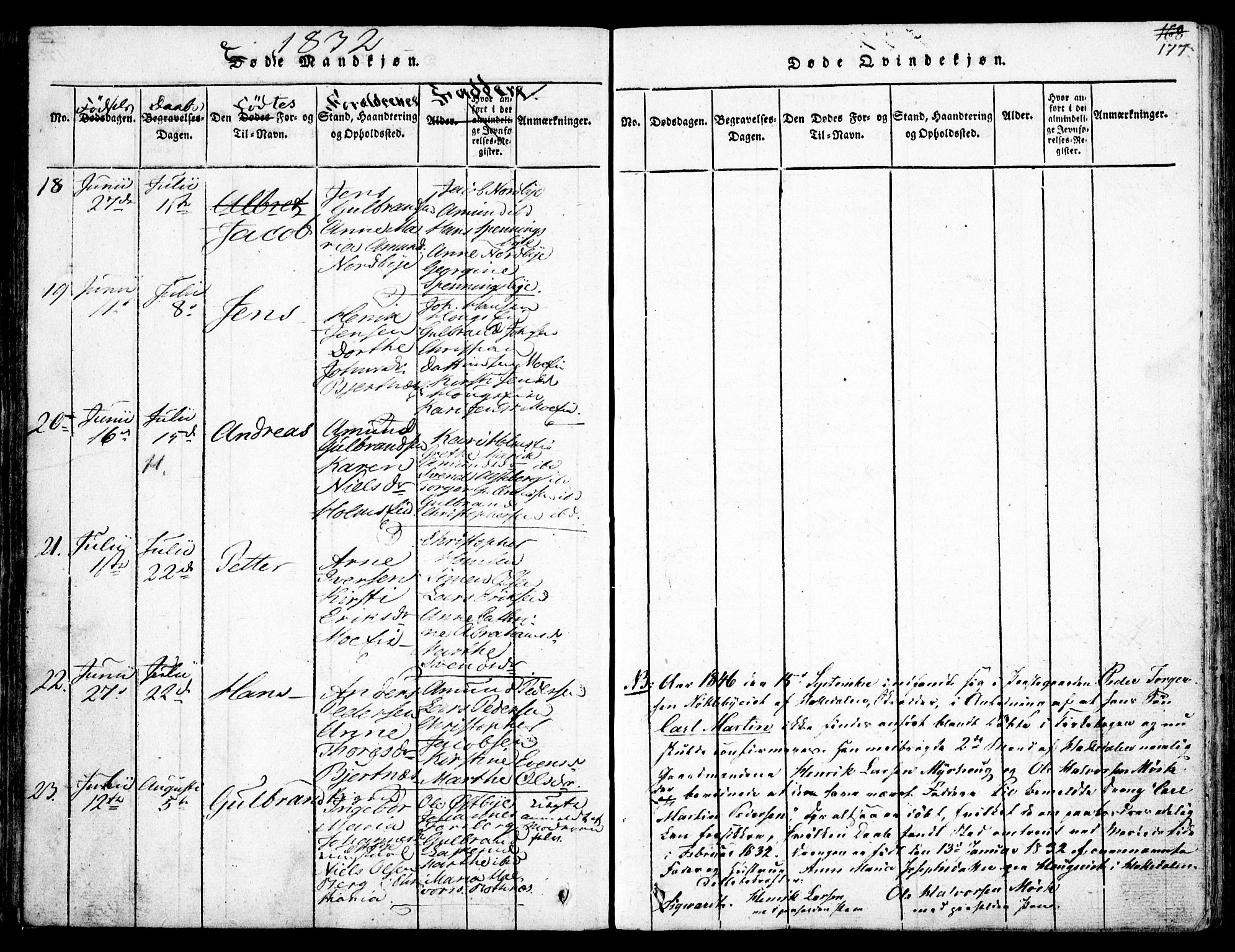 Nittedal prestekontor Kirkebøker, SAO/A-10365a/F/Fa/L0003: Parish register (official) no. I 3, 1814-1836, p. 177