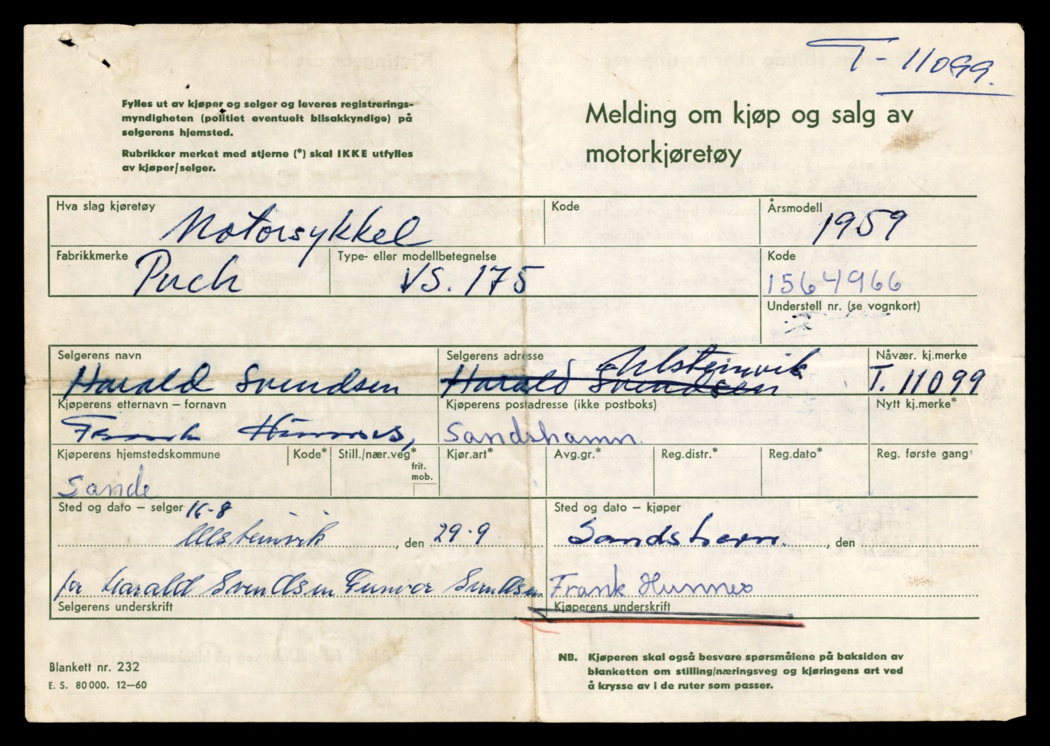 Møre og Romsdal vegkontor - Ålesund trafikkstasjon, SAT/A-4099/F/Fe/L0026: Registreringskort for kjøretøy T 11046 - T 11160, 1927-1998, p. 1565