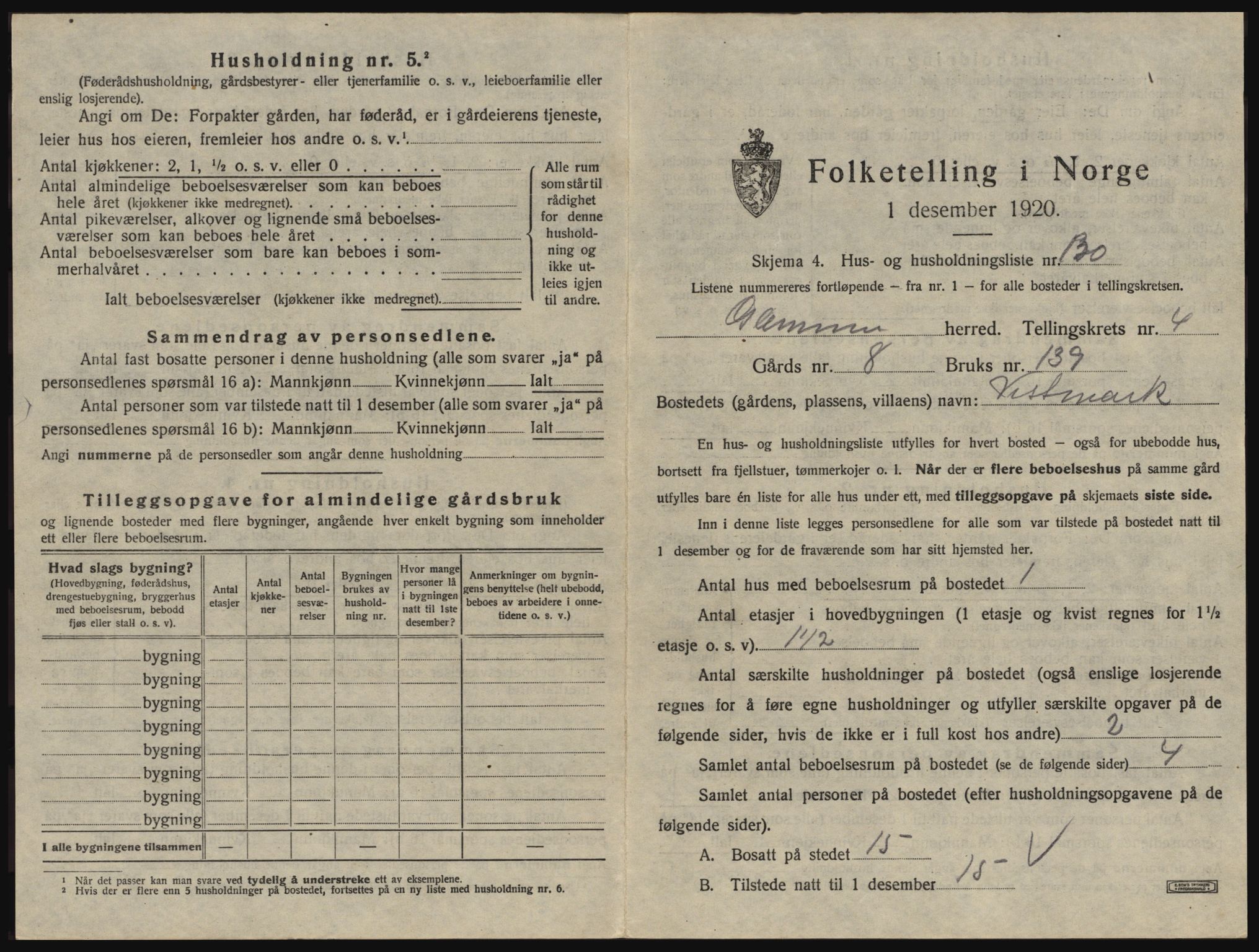 SAO, 1920 census for Glemmen, 1920, p. 887