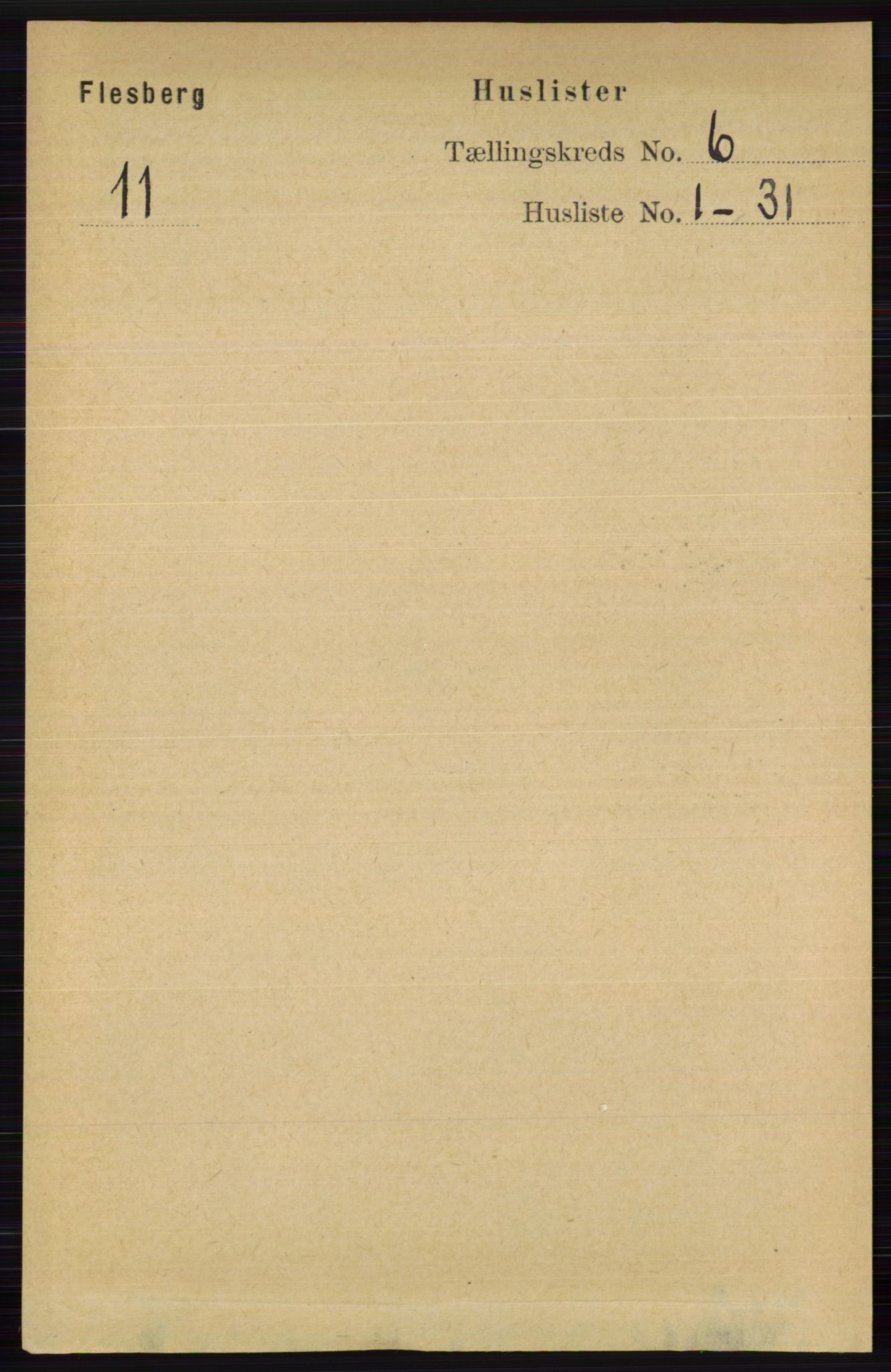 RA, 1891 census for 0631 Flesberg, 1891, p. 920