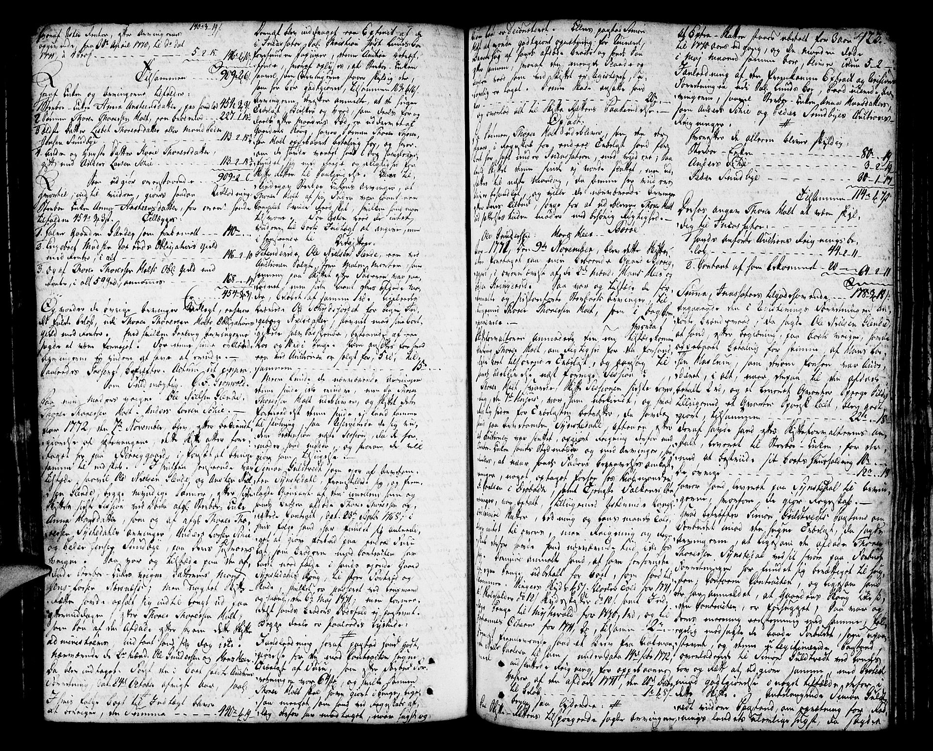 Follo sorenskriveri, AV/SAO-A-10274/H/Hb/L0007: Skifteprotokoll, 1764-1774, p. 422b-423a