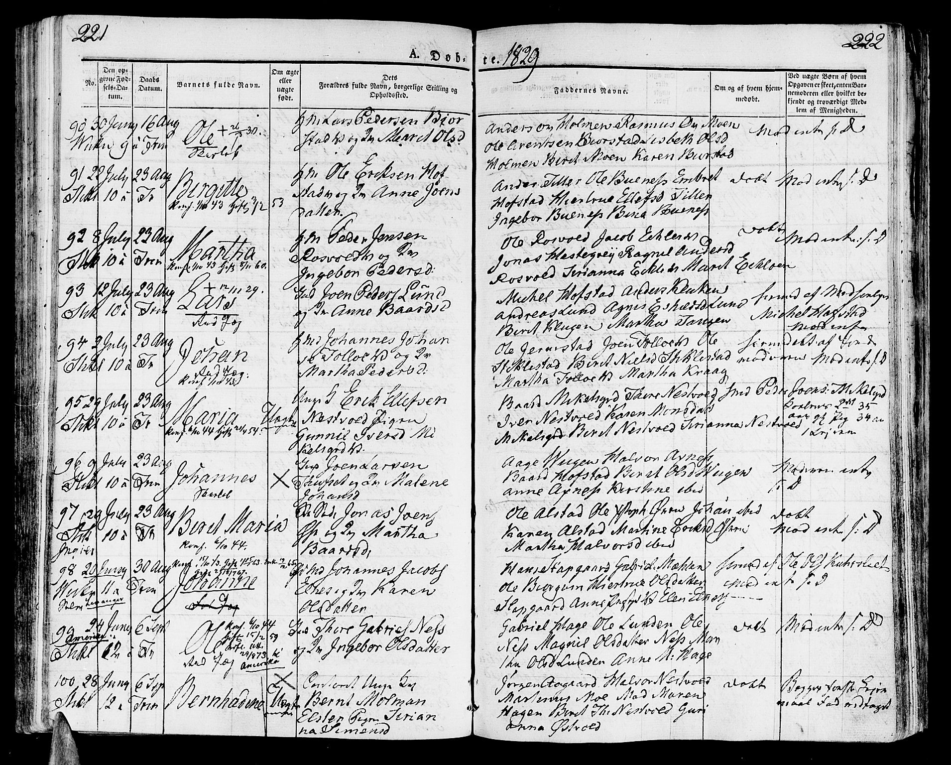 Ministerialprotokoller, klokkerbøker og fødselsregistre - Nord-Trøndelag, AV/SAT-A-1458/723/L0237: Parish register (official) no. 723A06, 1822-1830, p. 221-222