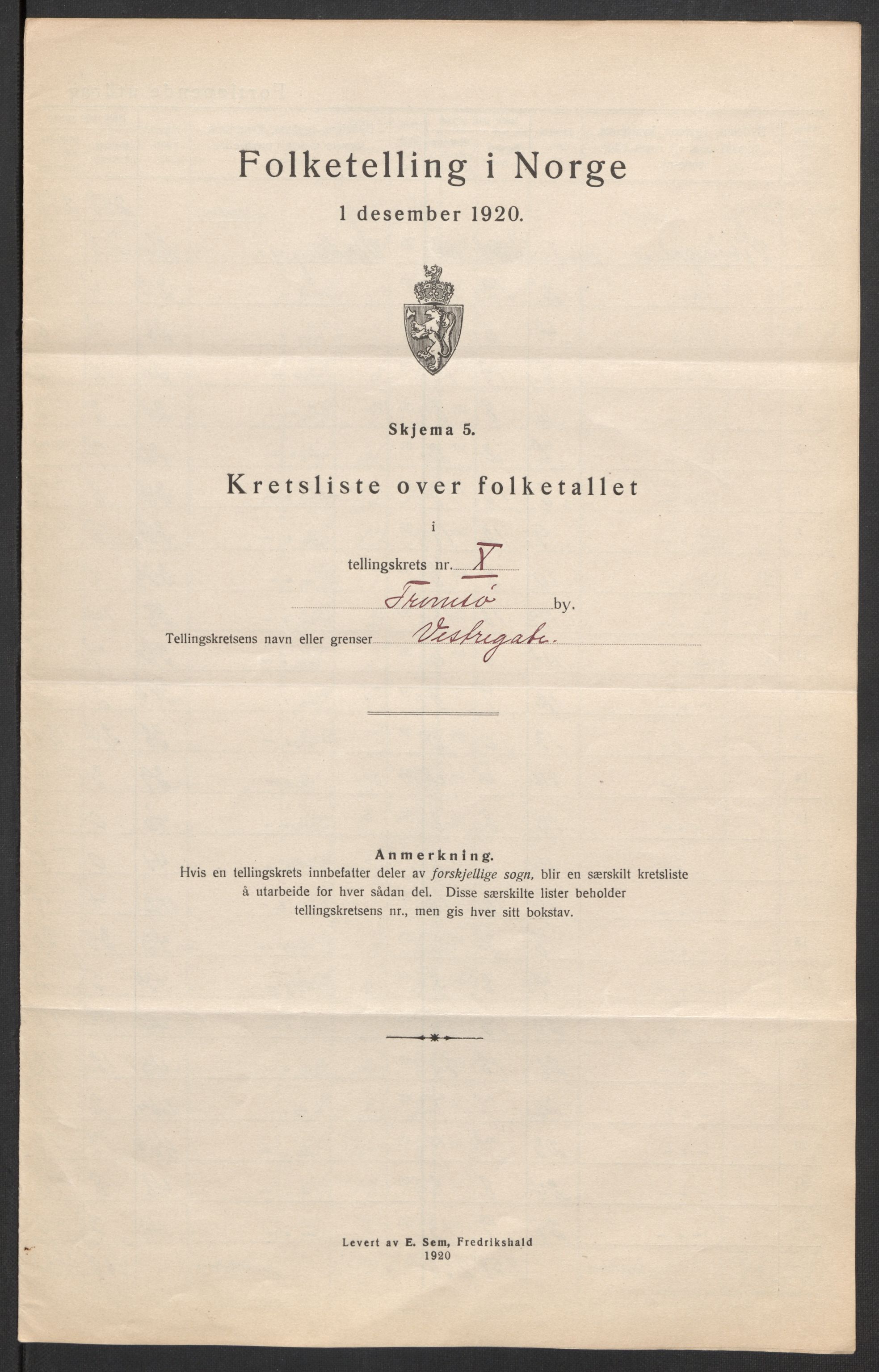 SATØ, 1920 census for Tromsø, 1920, p. 32