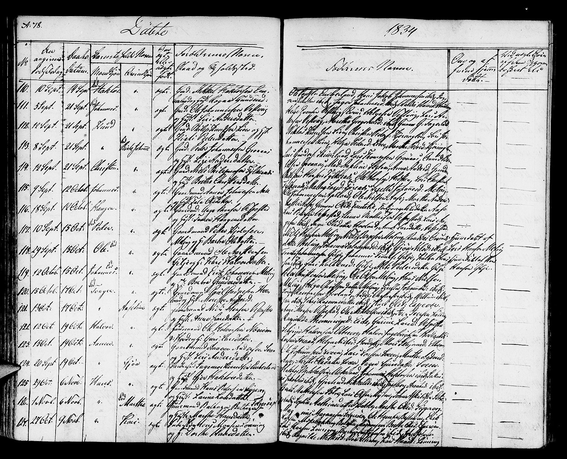 Finnås sokneprestembete, AV/SAB-A-99925/H/Ha/Haa/Haaa/L0005: Parish register (official) no. A 5, 1823-1835, p. 78