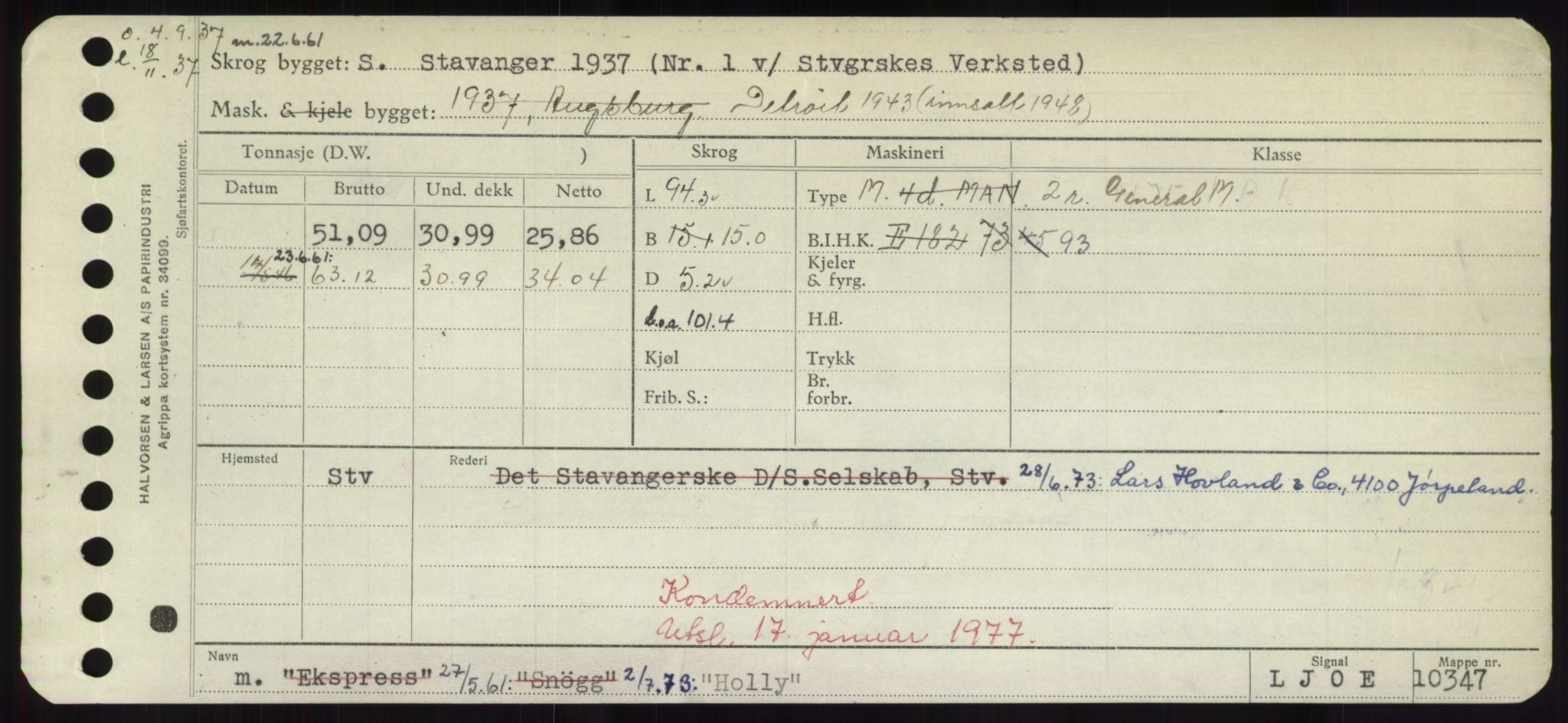 Sjøfartsdirektoratet med forløpere, Skipsmålingen, RA/S-1627/H/Hd/L0017: Fartøy, Holi-Hå, p. 3