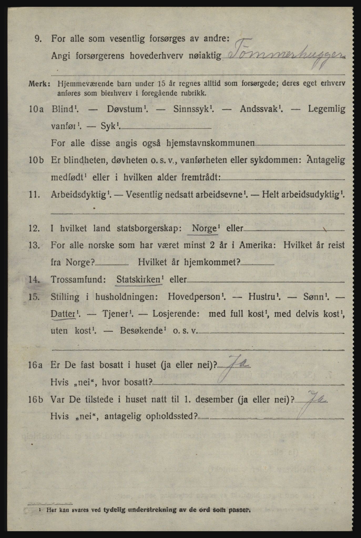 SAO, 1920 census for Øymark, 1920, p. 3148