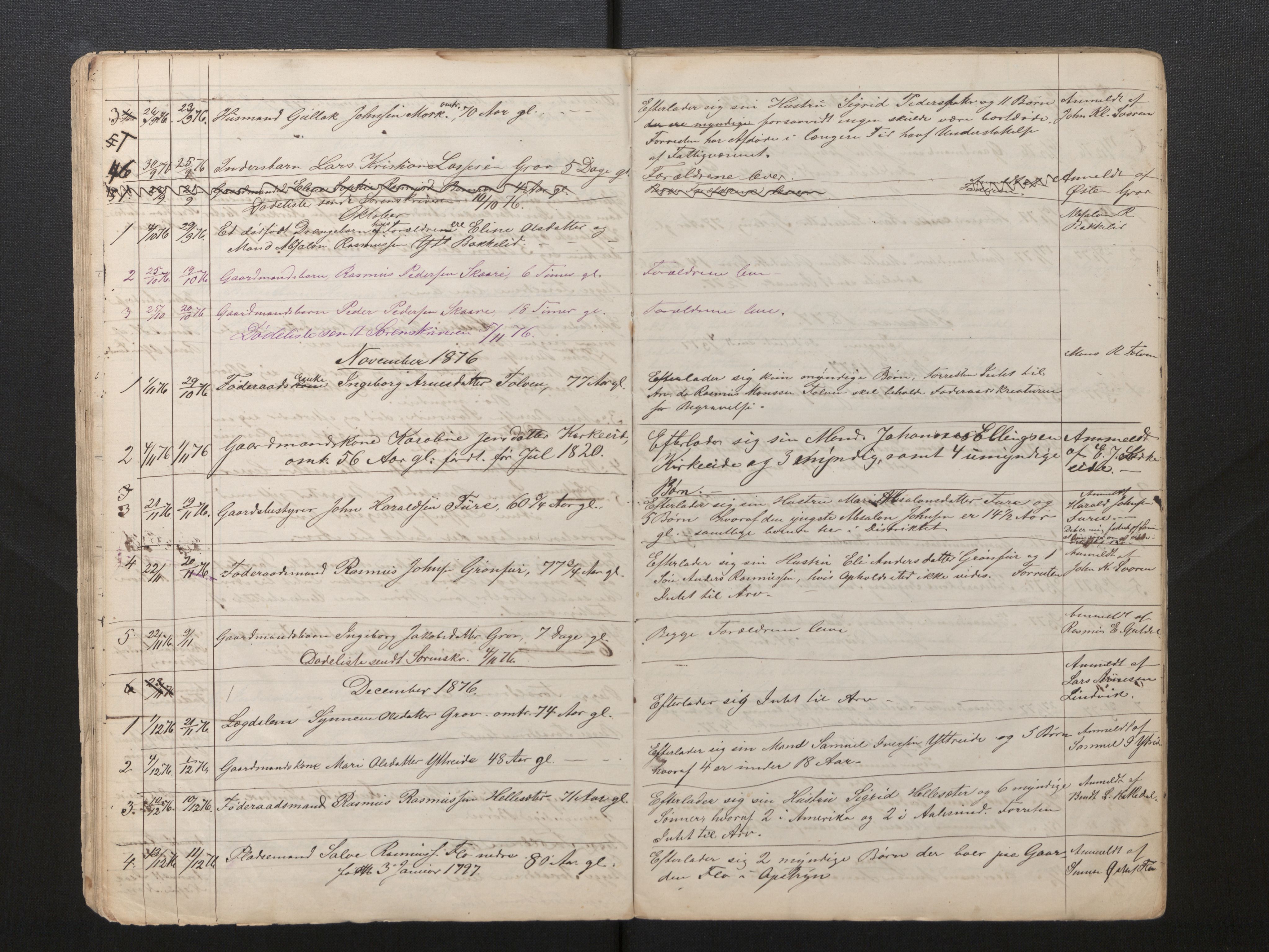Lensmannen i Stryn og Innvik, SAB/A-30201/0006/L0003: Dødsfallprotokoll, 1868-1881