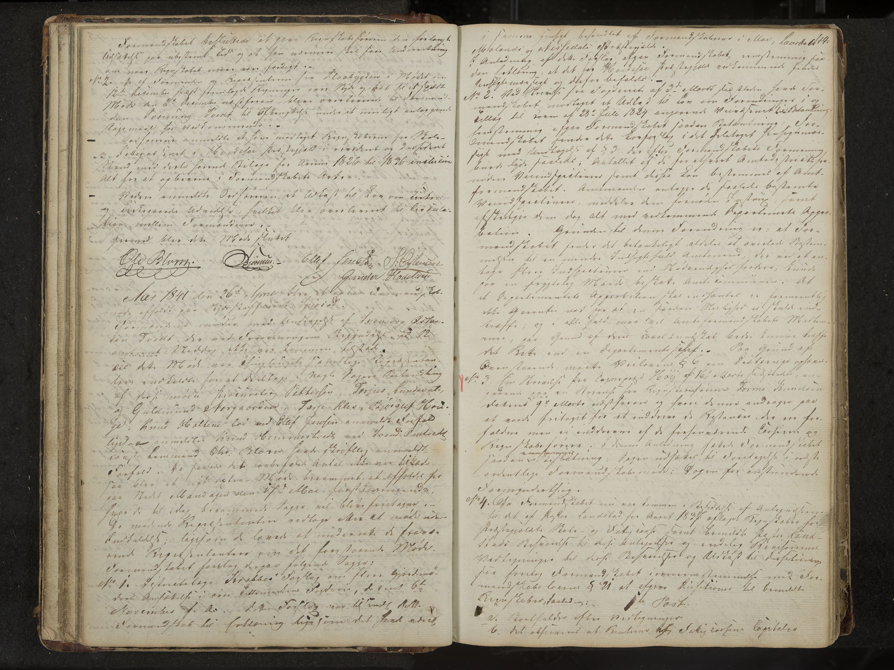 Kviteseid formannskap og sentraladministrasjon, IKAK/0829021/A/Aa/L0001: Møtebok med register, 1837-1866, p. 44