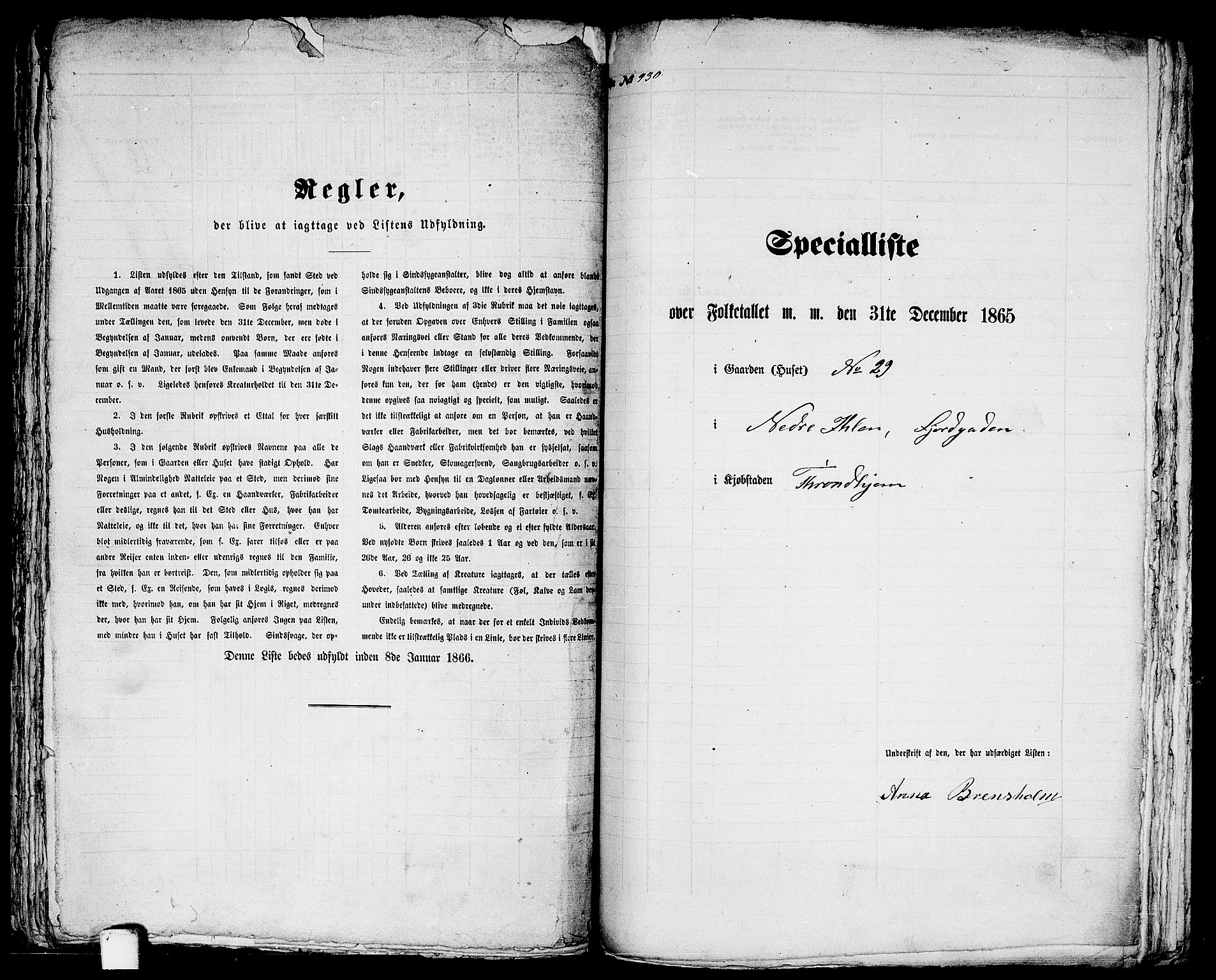 RA, 1865 census for Trondheim, 1865, p. 1939