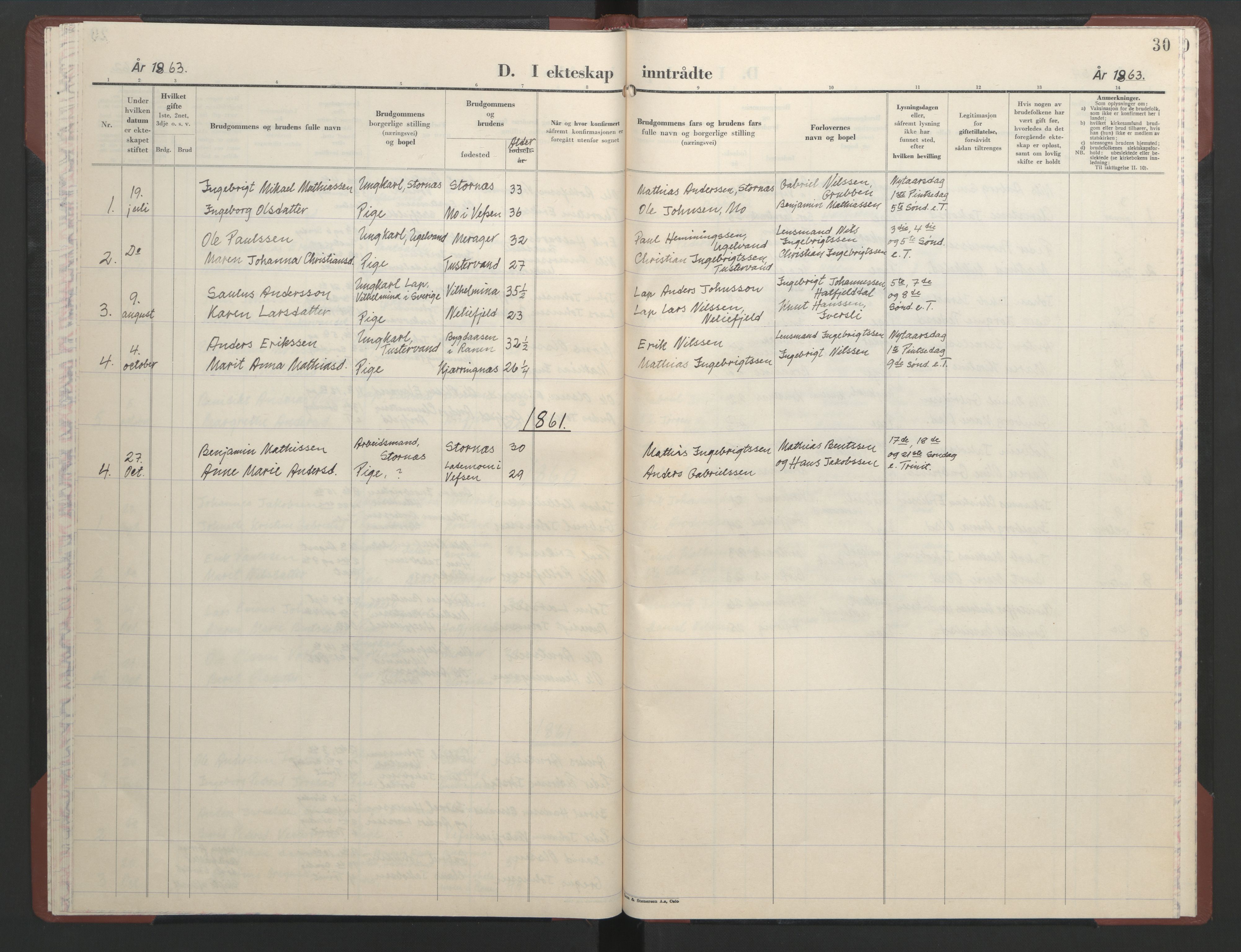 Ministerialprotokoller, klokkerbøker og fødselsregistre - Nordland, AV/SAT-A-1459/823/L0335: Parish register (official) no. 823D01, 1860-1864, p. 30