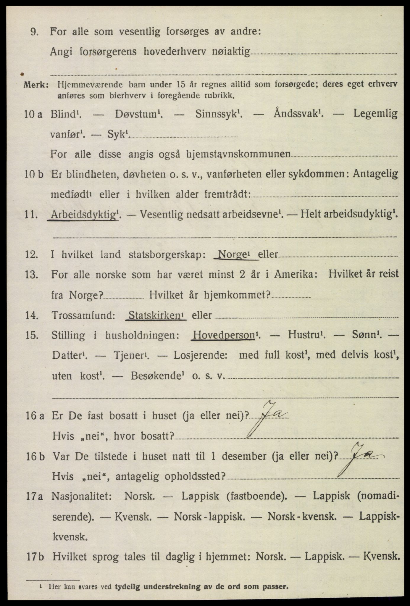 SAT, 1920 census for Skogn, 1920, p. 6476