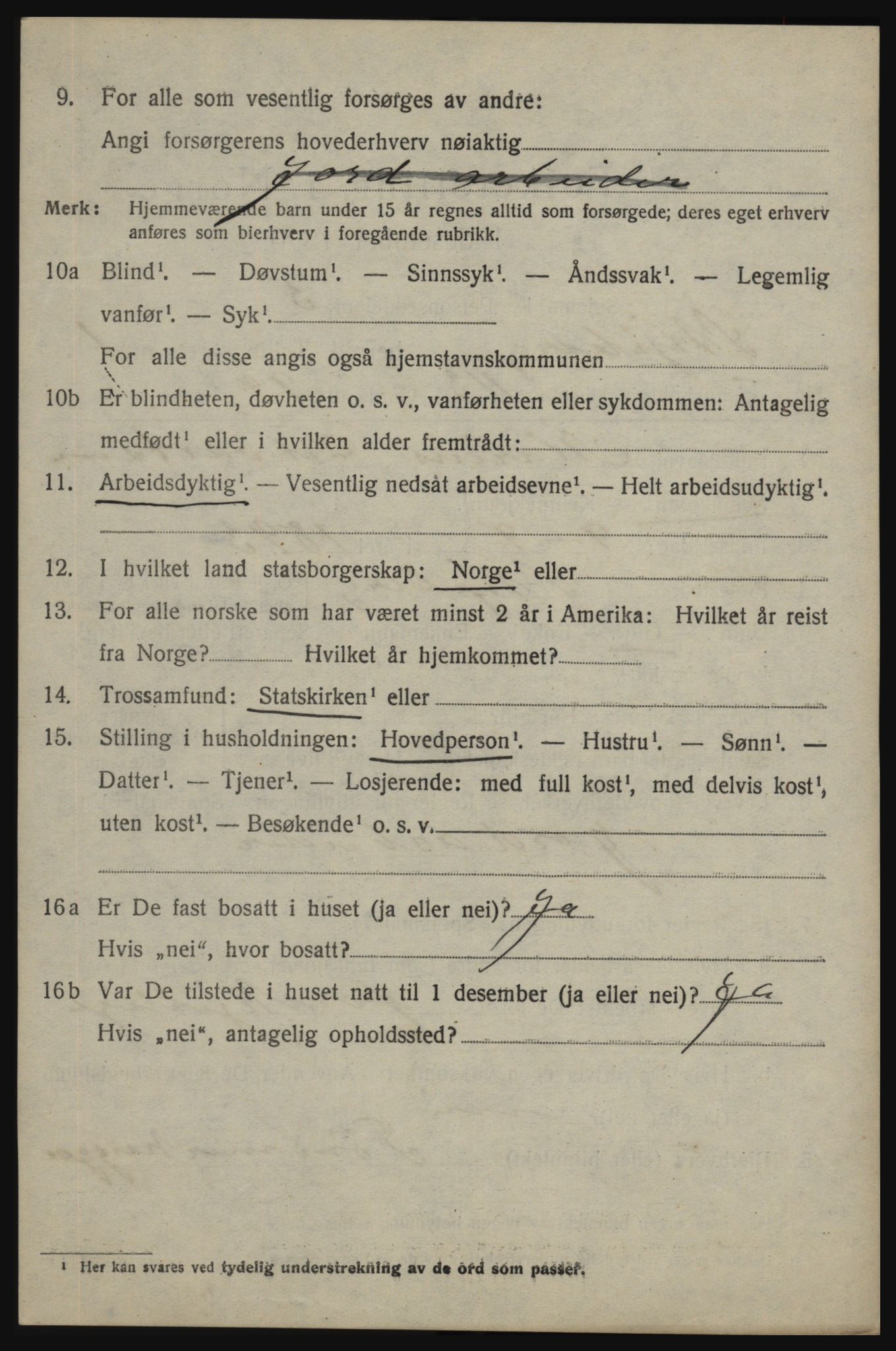 SAO, 1920 census for Skjeberg, 1920, p. 3498