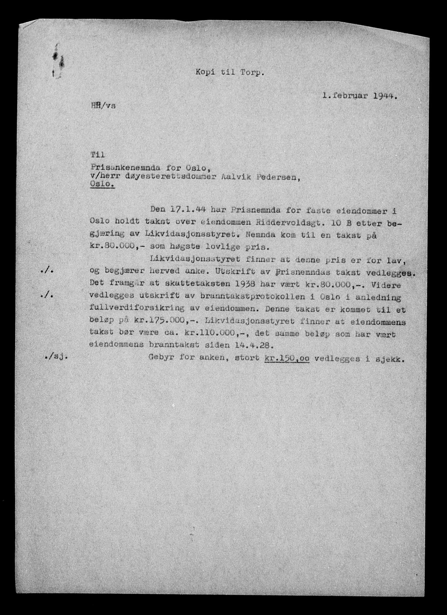 Justisdepartementet, Tilbakeføringskontoret for inndratte formuer, AV/RA-S-1564/H/Hc/Hcc/L0984: --, 1945-1947, p. 399