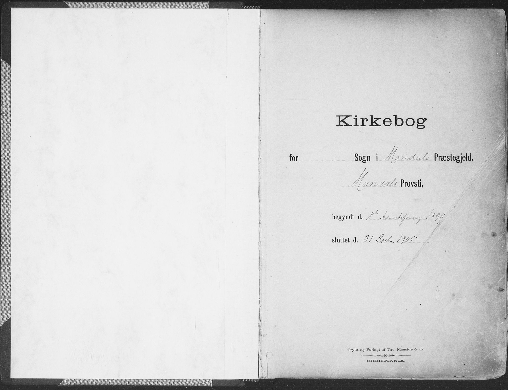 Mandal sokneprestkontor, AV/SAK-1111-0030/F/Fa/Faa/L0018: Parish register (official) no. A 18, 1890-1905