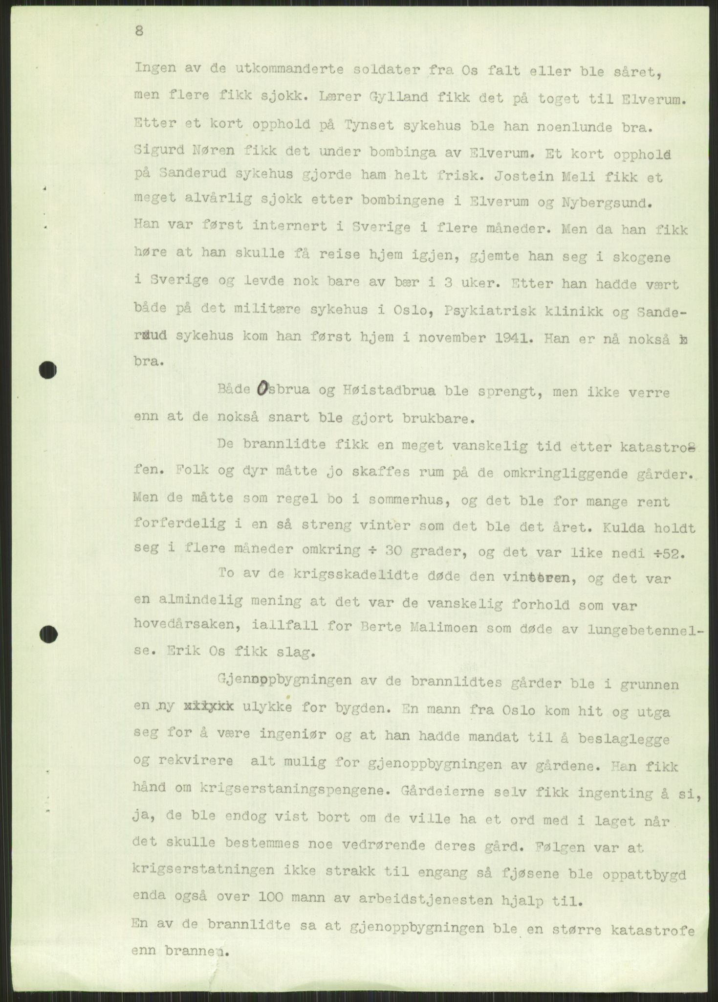 Forsvaret, Forsvarets krigshistoriske avdeling, AV/RA-RAFA-2017/Y/Ya/L0013: II-C-11-31 - Fylkesmenn.  Rapporter om krigsbegivenhetene 1940., 1940, p. 946