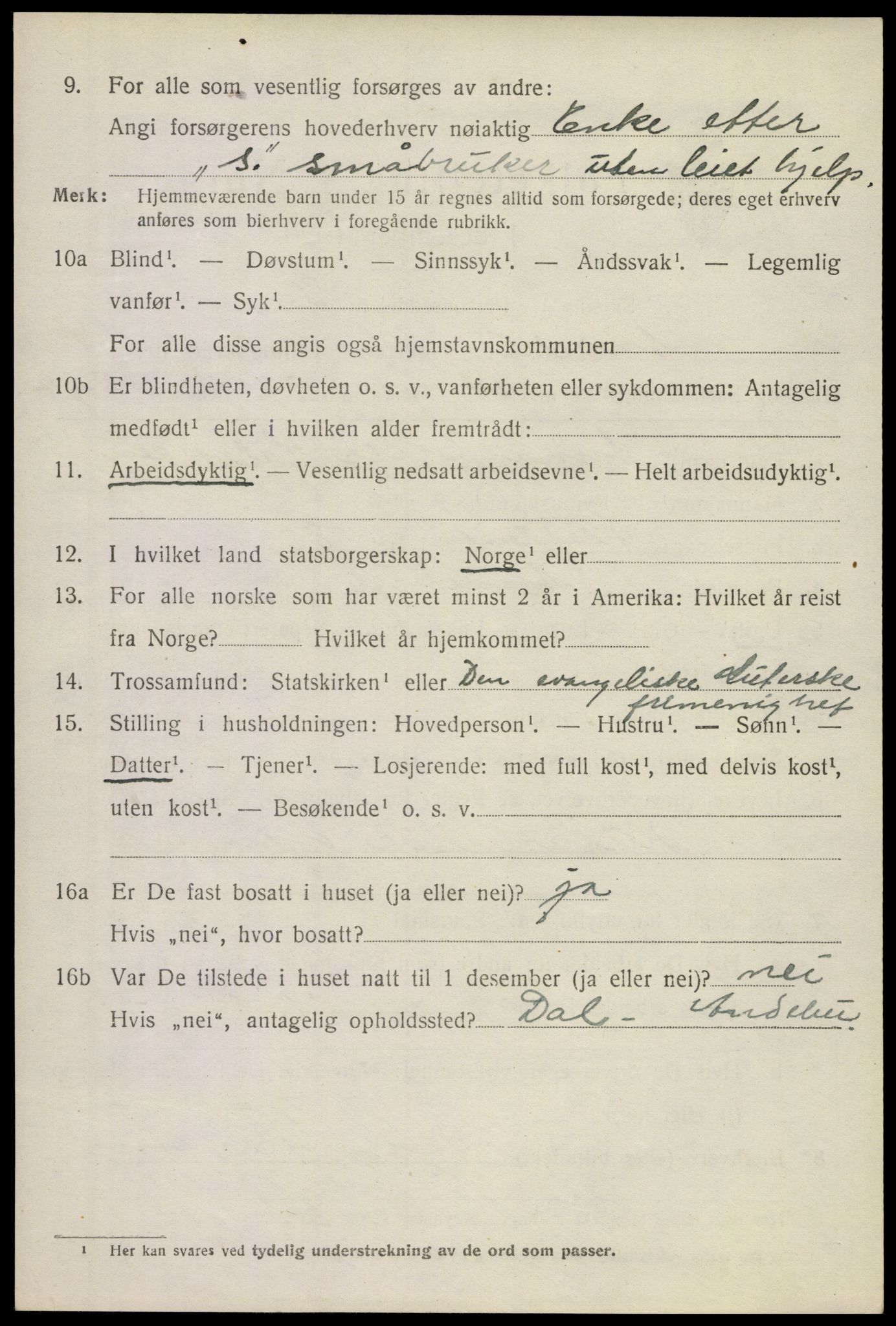 SAKO, 1920 census for Andebu, 1920, p. 5335