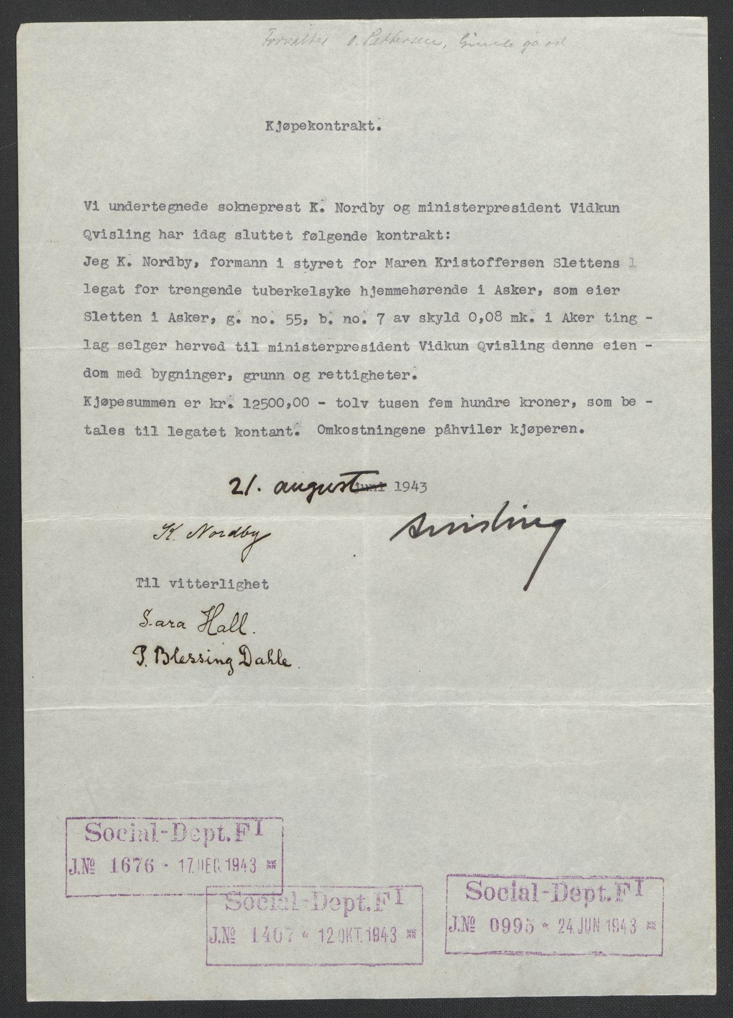 Landssvikarkivet, Oslo politikammer, AV/RA-S-3138-01/D/Da/L0003: Dnr. 29, 1945, p. 1224