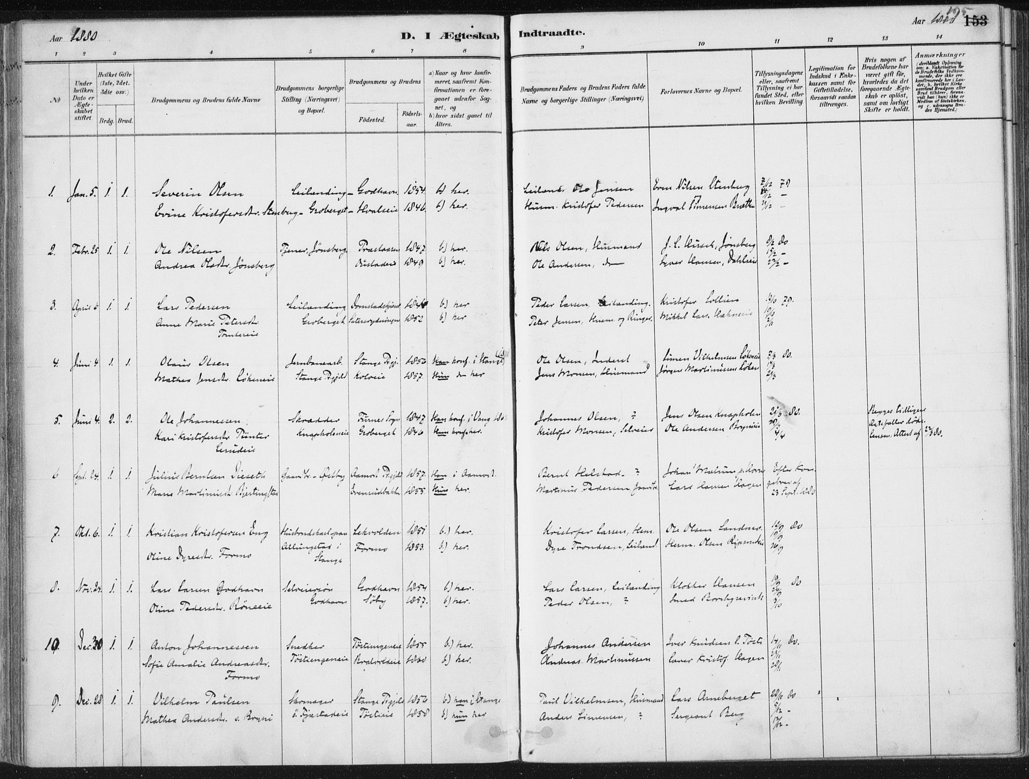 Romedal prestekontor, SAH/PREST-004/K/L0010: Parish register (official) no. 10, 1880-1895, p. 195