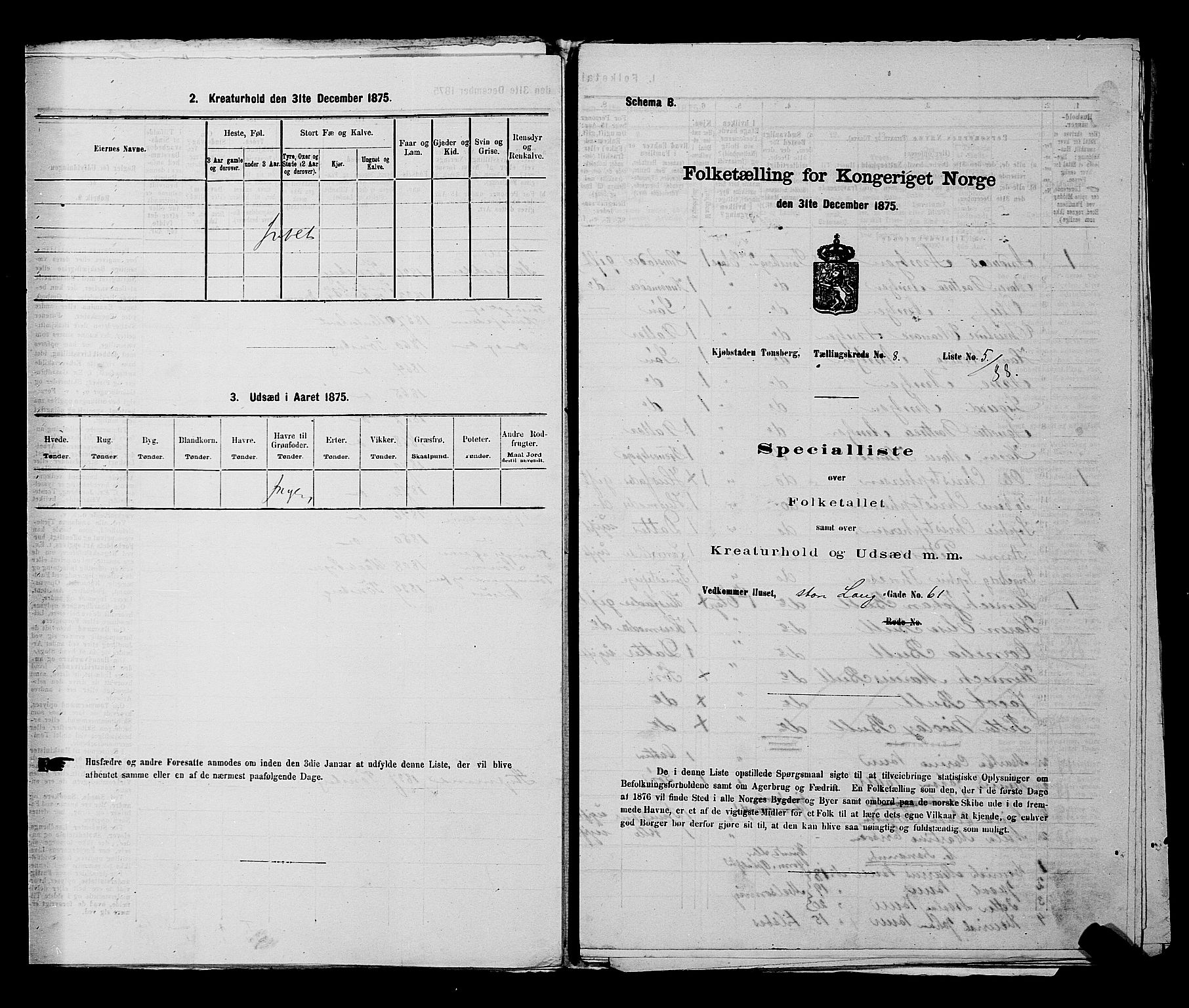 SAKO, 1875 census for 0705P Tønsberg, 1875, p. 230