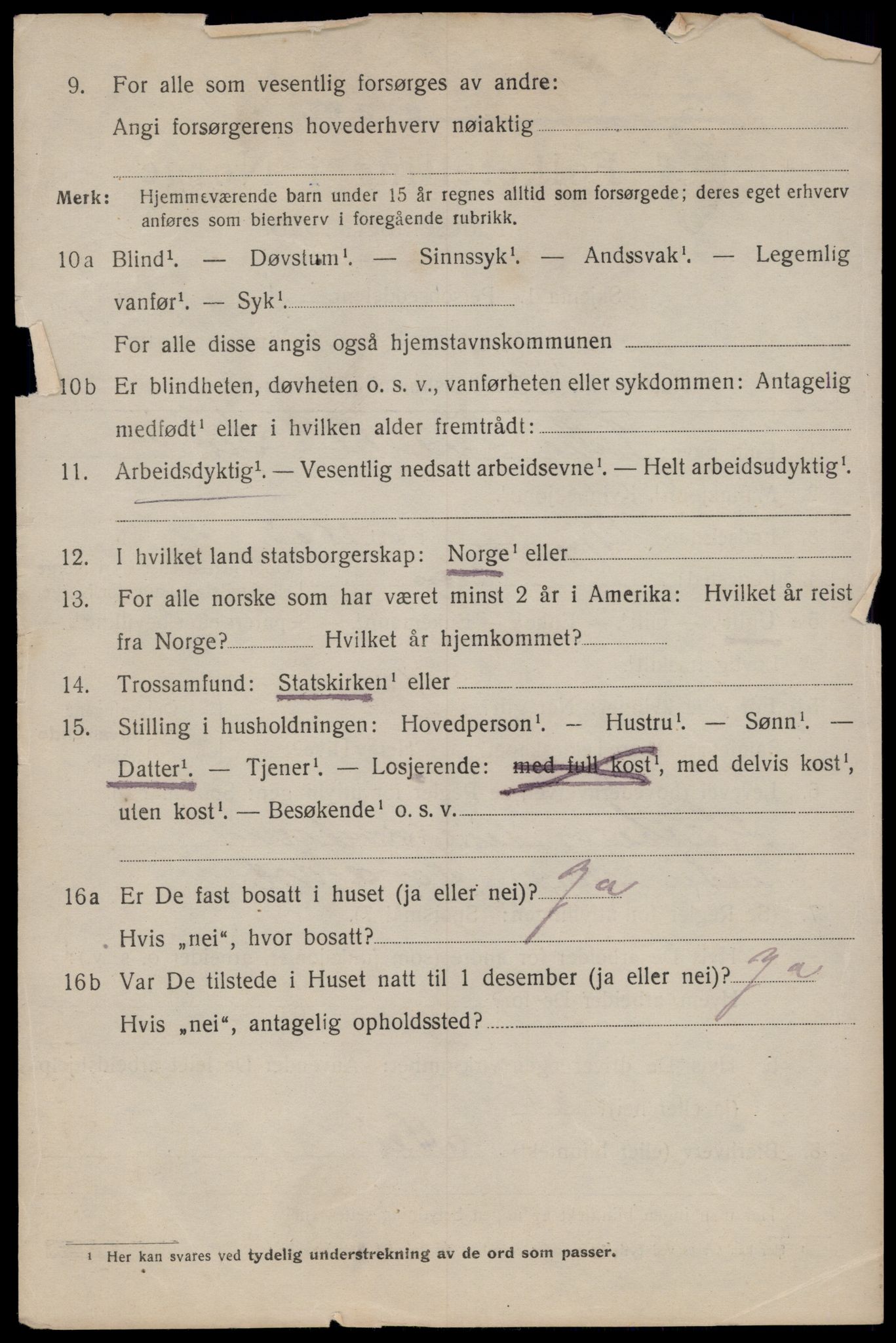 SAT, 1920 census for Trondheim, 1920, p. 58237