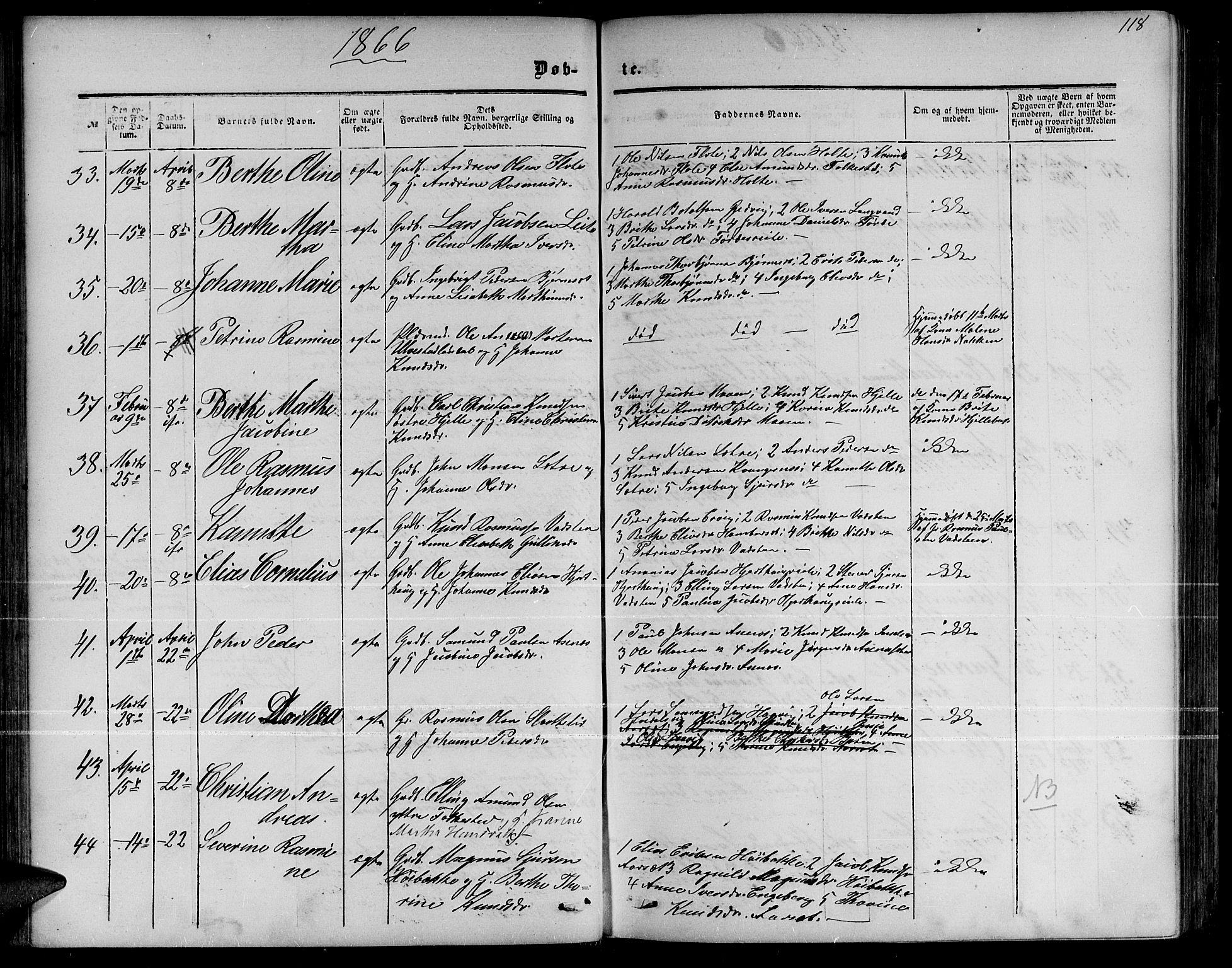 Ministerialprotokoller, klokkerbøker og fødselsregistre - Møre og Romsdal, SAT/A-1454/511/L0157: Parish register (copy) no. 511C03, 1864-1884, p. 118