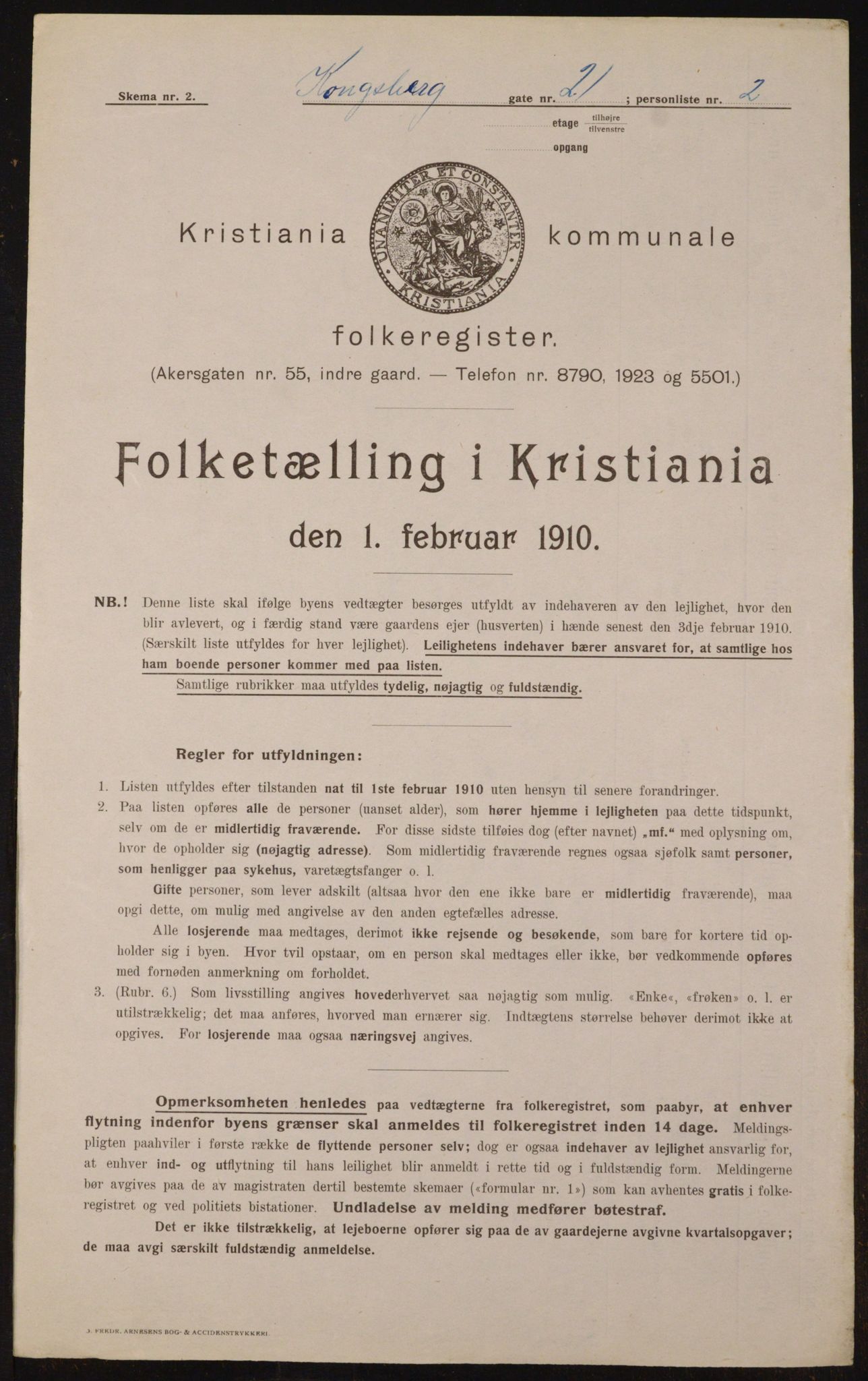 OBA, Municipal Census 1910 for Kristiania, 1910, p. 51511