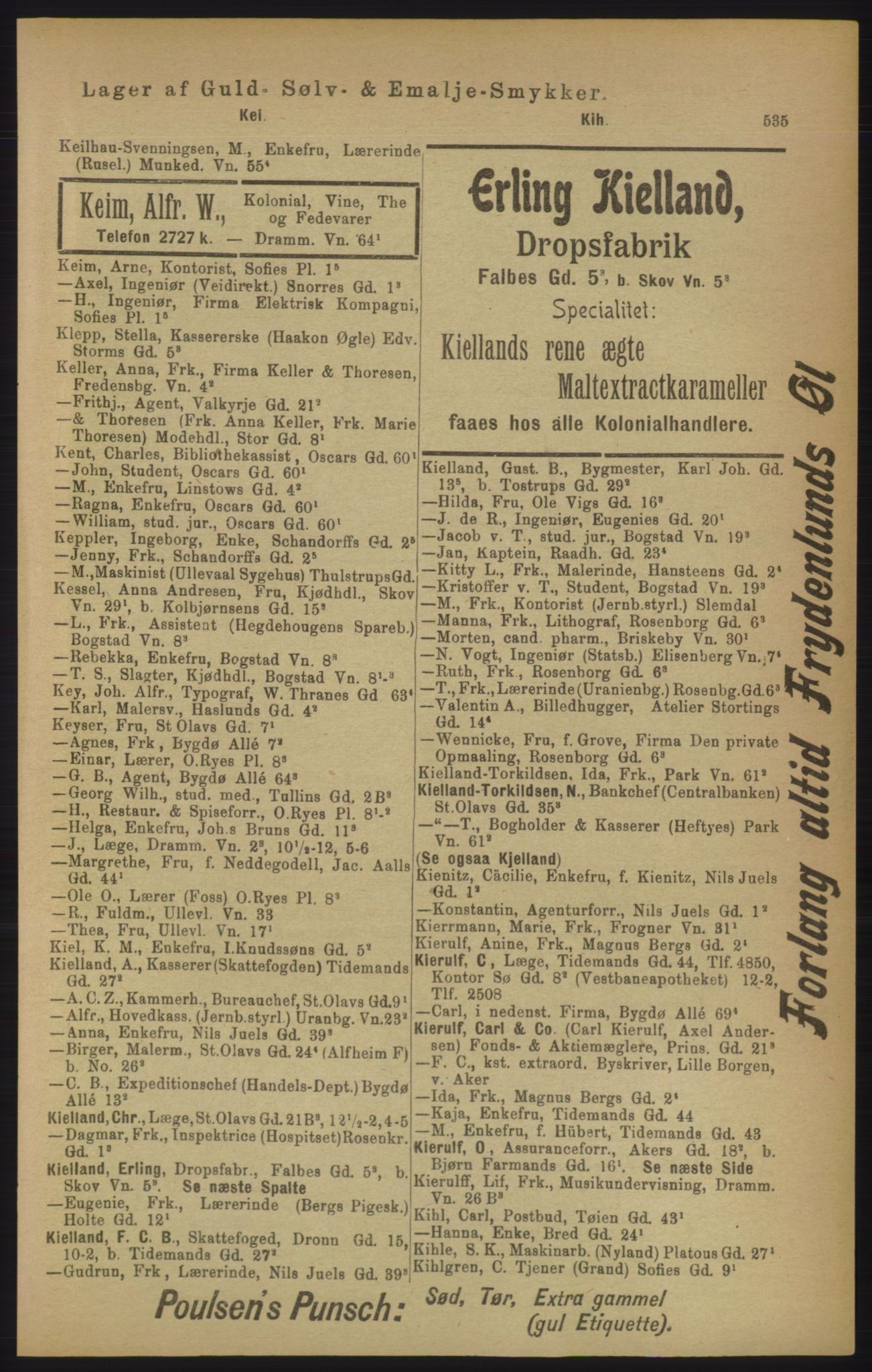 Kristiania/Oslo adressebok, PUBL/-, 1906, p. 535