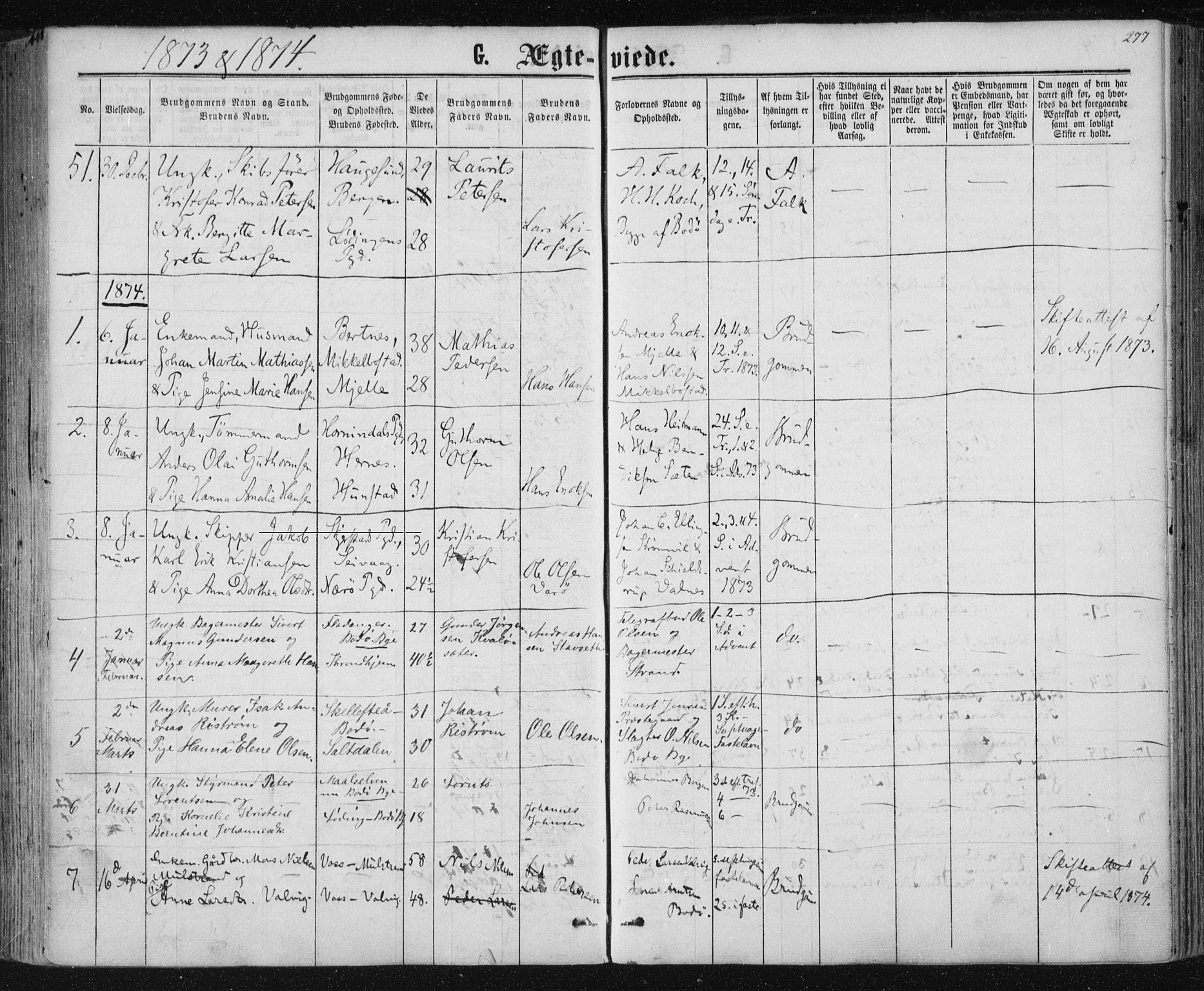 Ministerialprotokoller, klokkerbøker og fødselsregistre - Nordland, SAT/A-1459/801/L0008: Parish register (official) no. 801A08, 1864-1875, p. 277