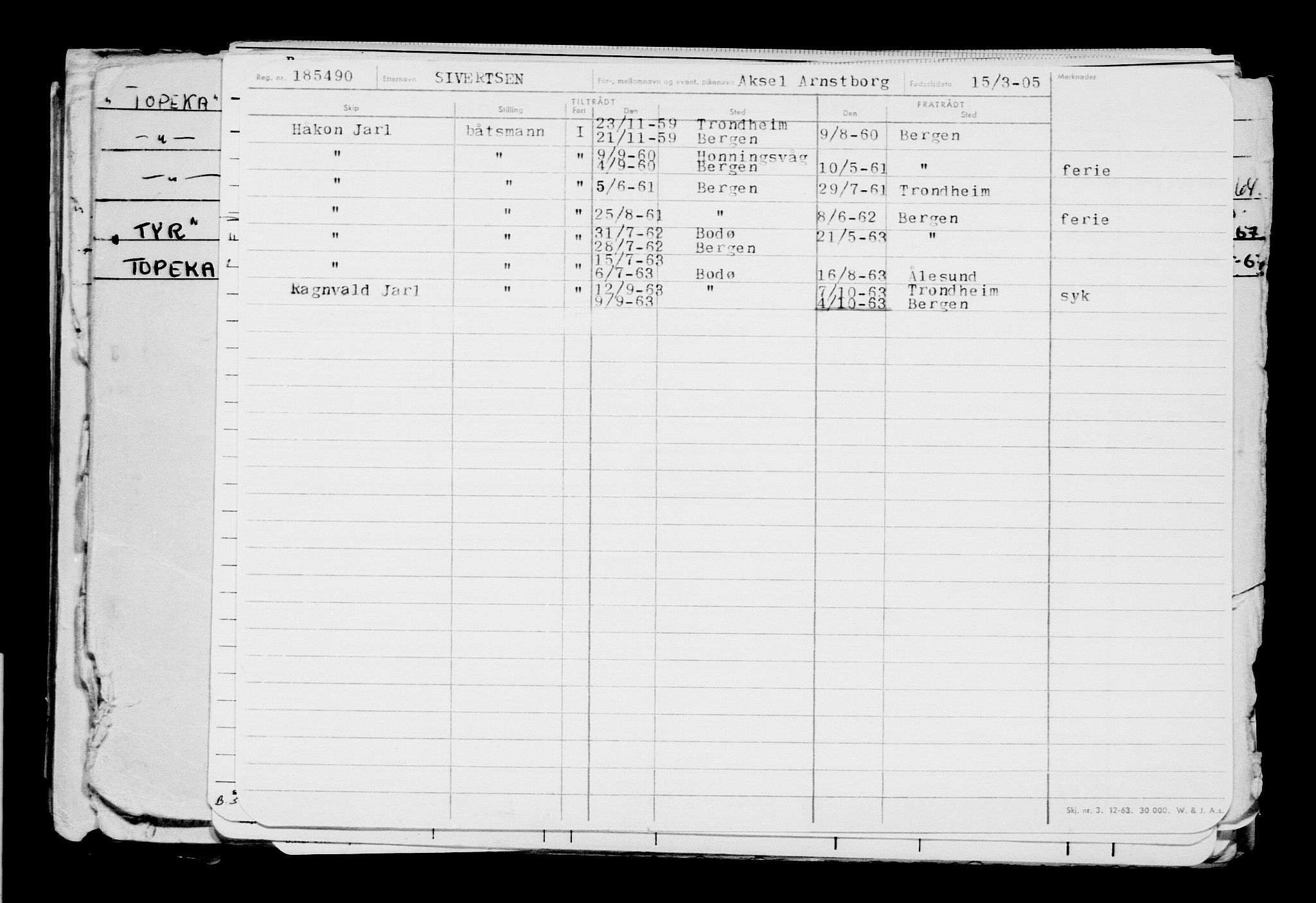 Direktoratet for sjømenn, AV/RA-S-3545/G/Gb/L0058: Hovedkort, 1905, p. 168