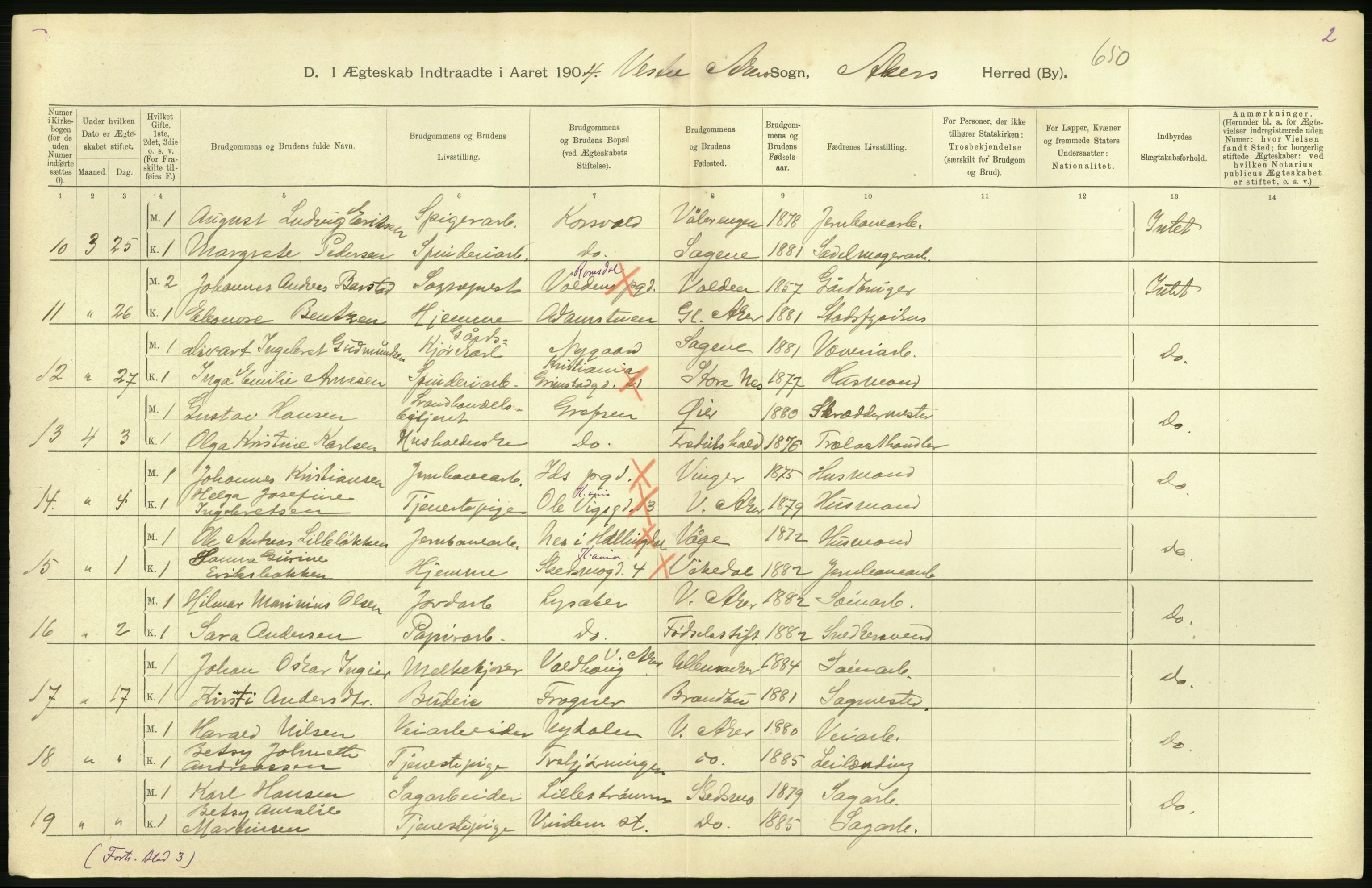 Statistisk sentralbyrå, Sosiodemografiske emner, Befolkning, AV/RA-S-2228/D/Df/Dfa/Dfab/L0002: Akershus amt: Fødte, gifte, døde, 1904, p. 550