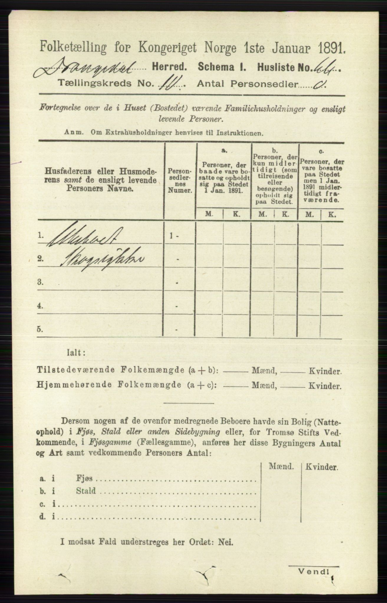 RA, 1891 census for 0817 Drangedal, 1891, p. 3412