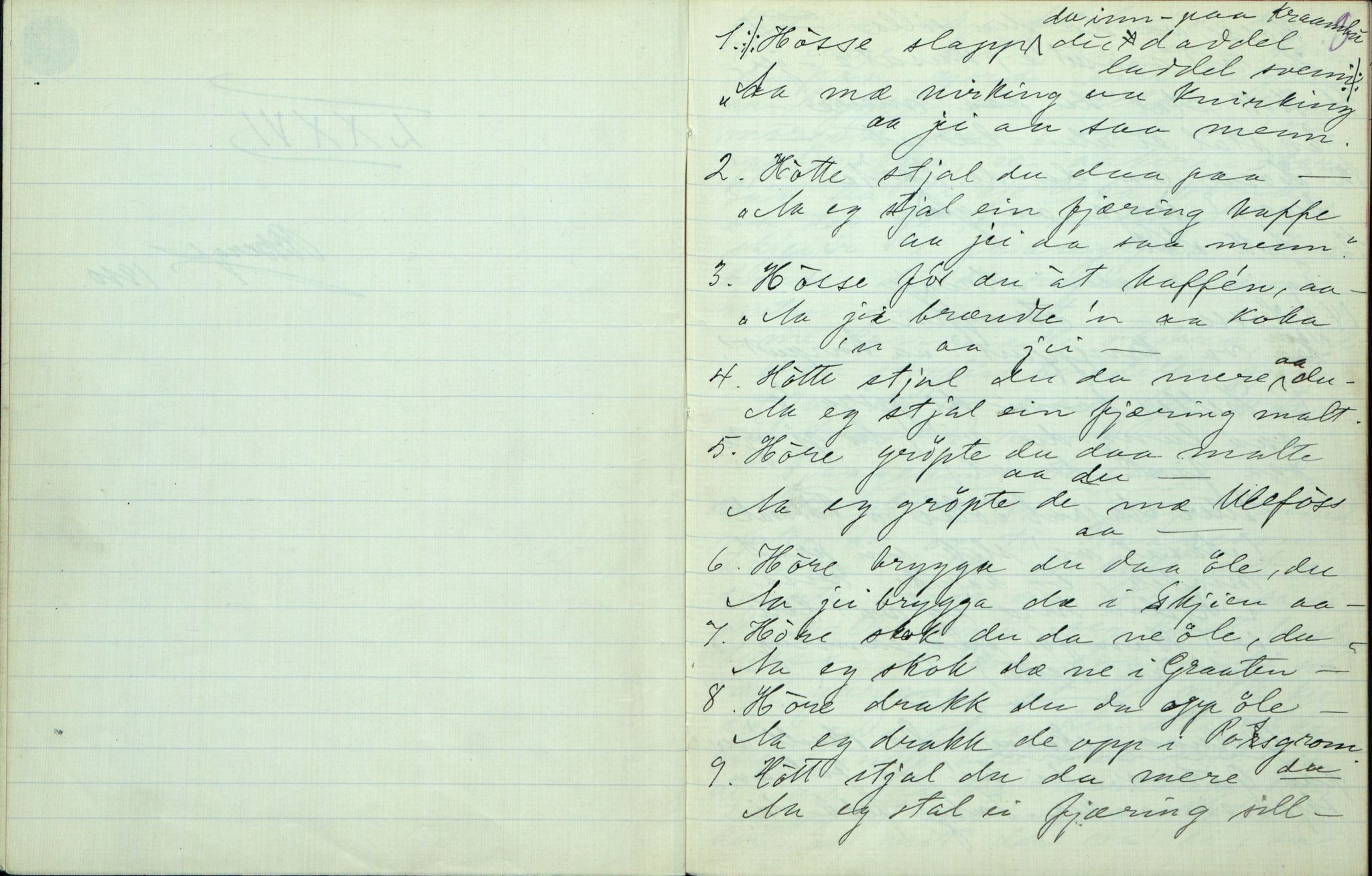 Rikard Berge, TEMU/TGM-A-1003/F/L0003/0017: 061-100 Innholdslister / 76 Sagn m.m., 1910, p. 2-3