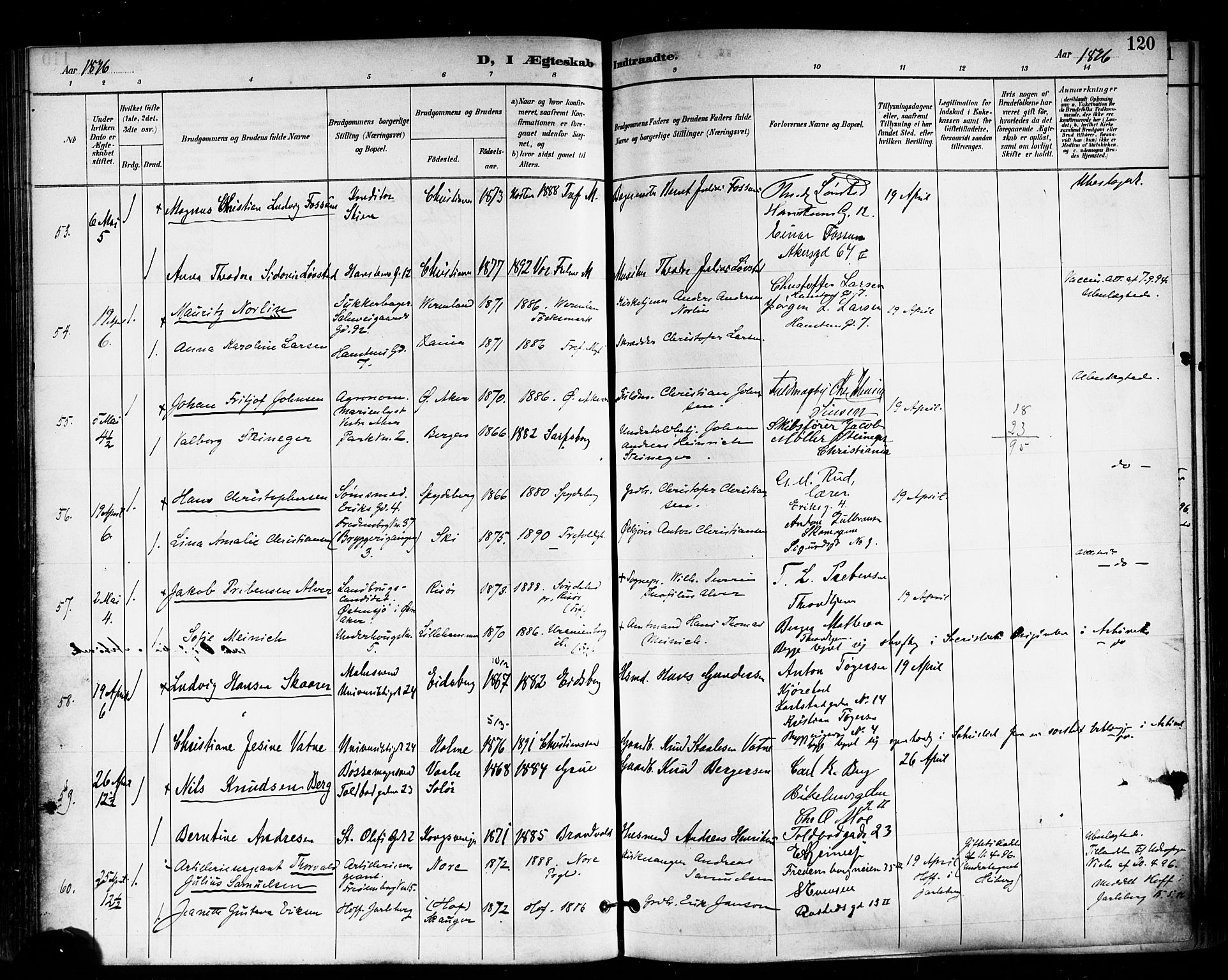Trefoldighet prestekontor Kirkebøker, SAO/A-10882/F/Fc/L0004: Parish register (official) no. III 4, 1891-1900, p. 120