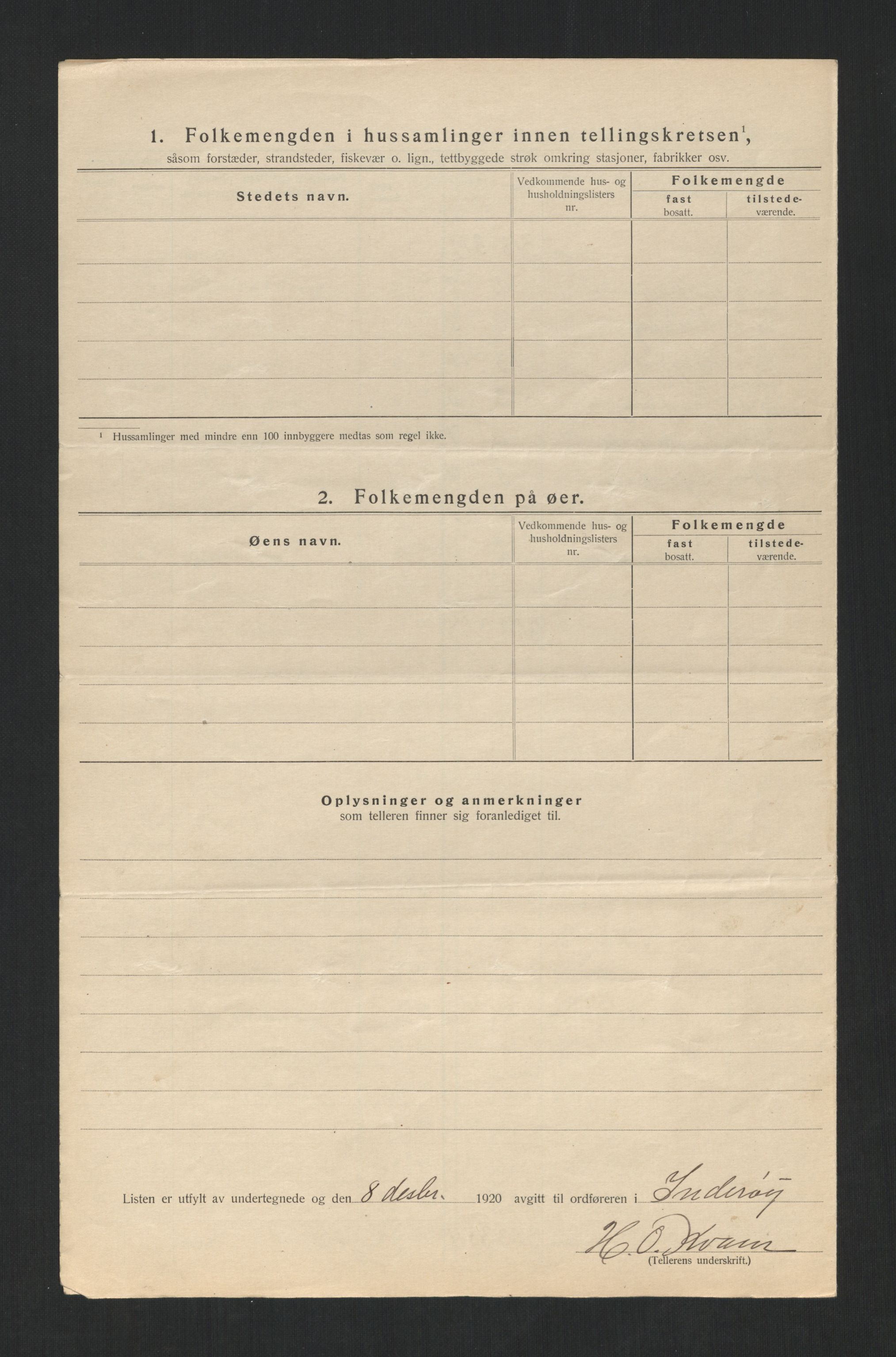 SAT, 1920 census for Inderøy, 1920, p. 15