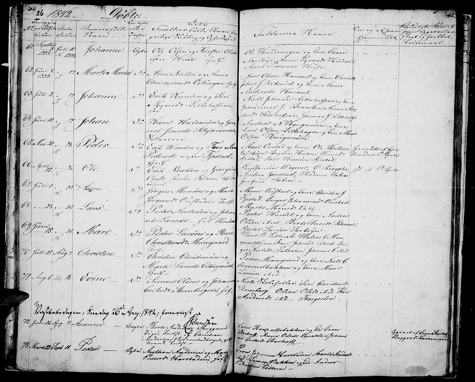 Romedal prestekontor, AV/SAH-PREST-004/L/L0008: Parish register (copy) no. 8, 1837-1844, p. 26