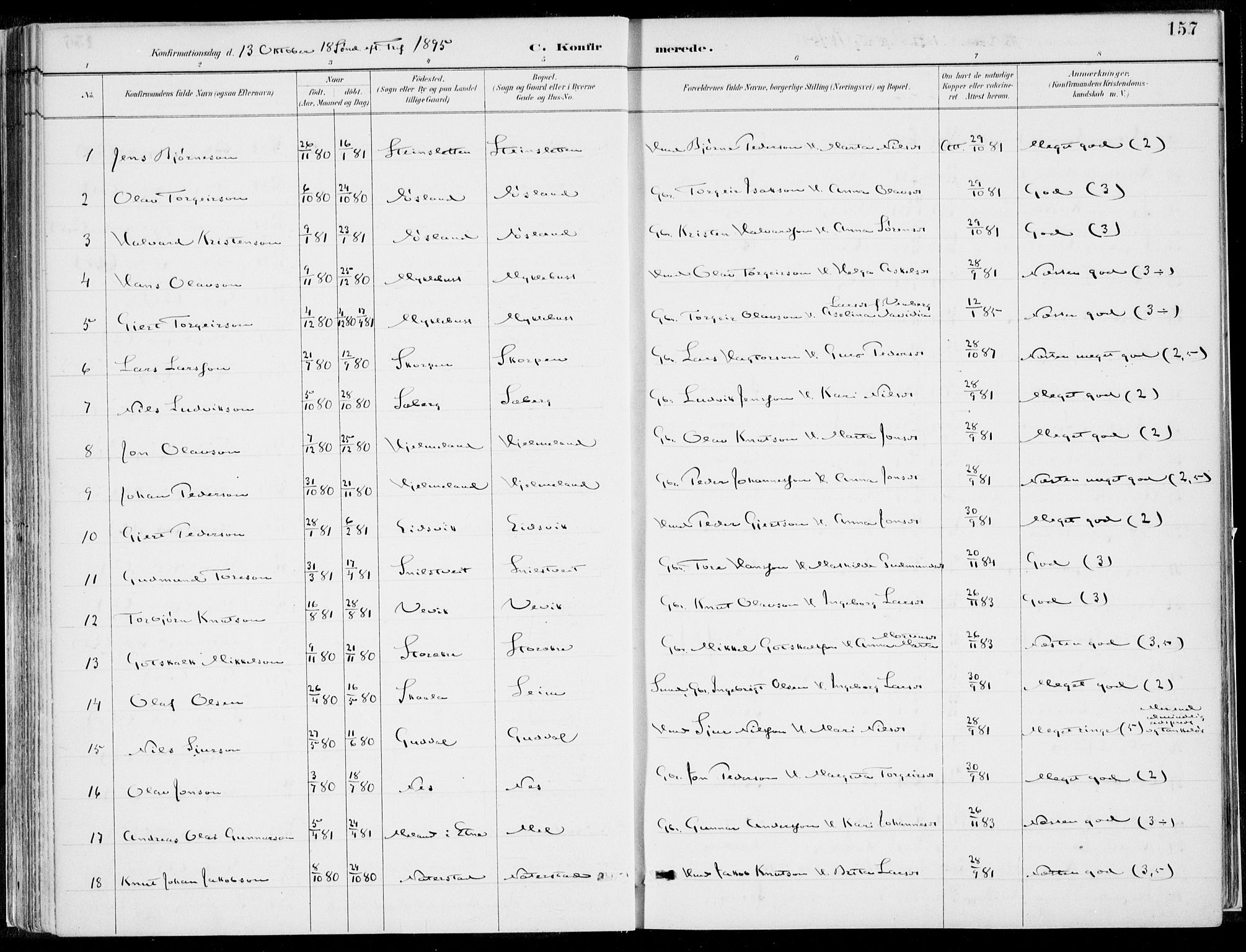 Kvinnherad sokneprestembete, SAB/A-76401/H/Haa: Parish register (official) no. B  1, 1887-1921, p. 157