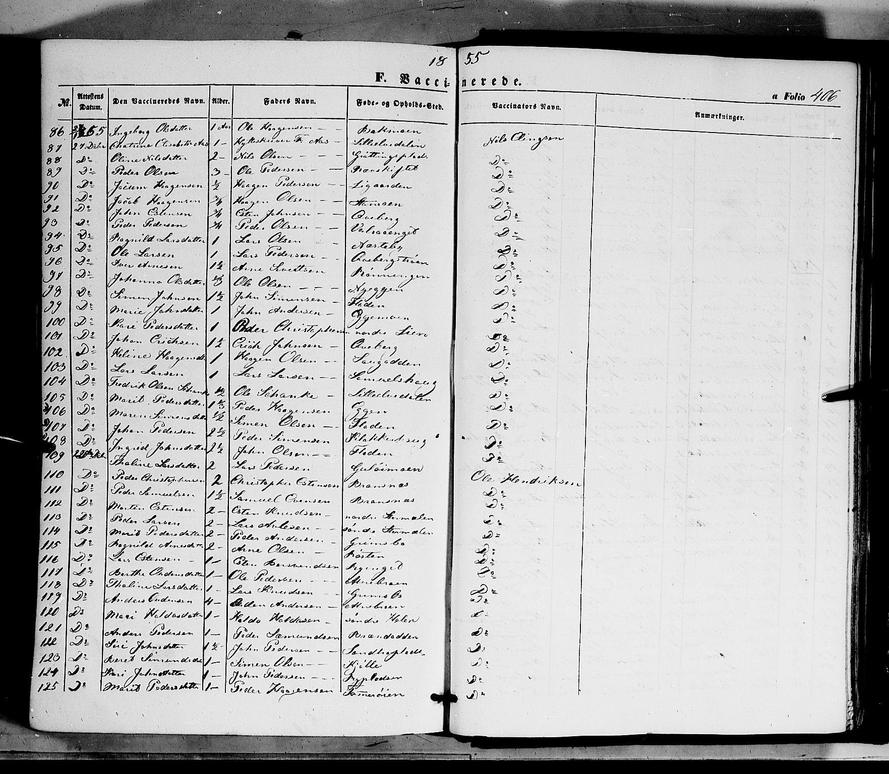 Tynset prestekontor, AV/SAH-PREST-058/H/Ha/Haa/L0020: Parish register (official) no. 20, 1848-1862, p. 406