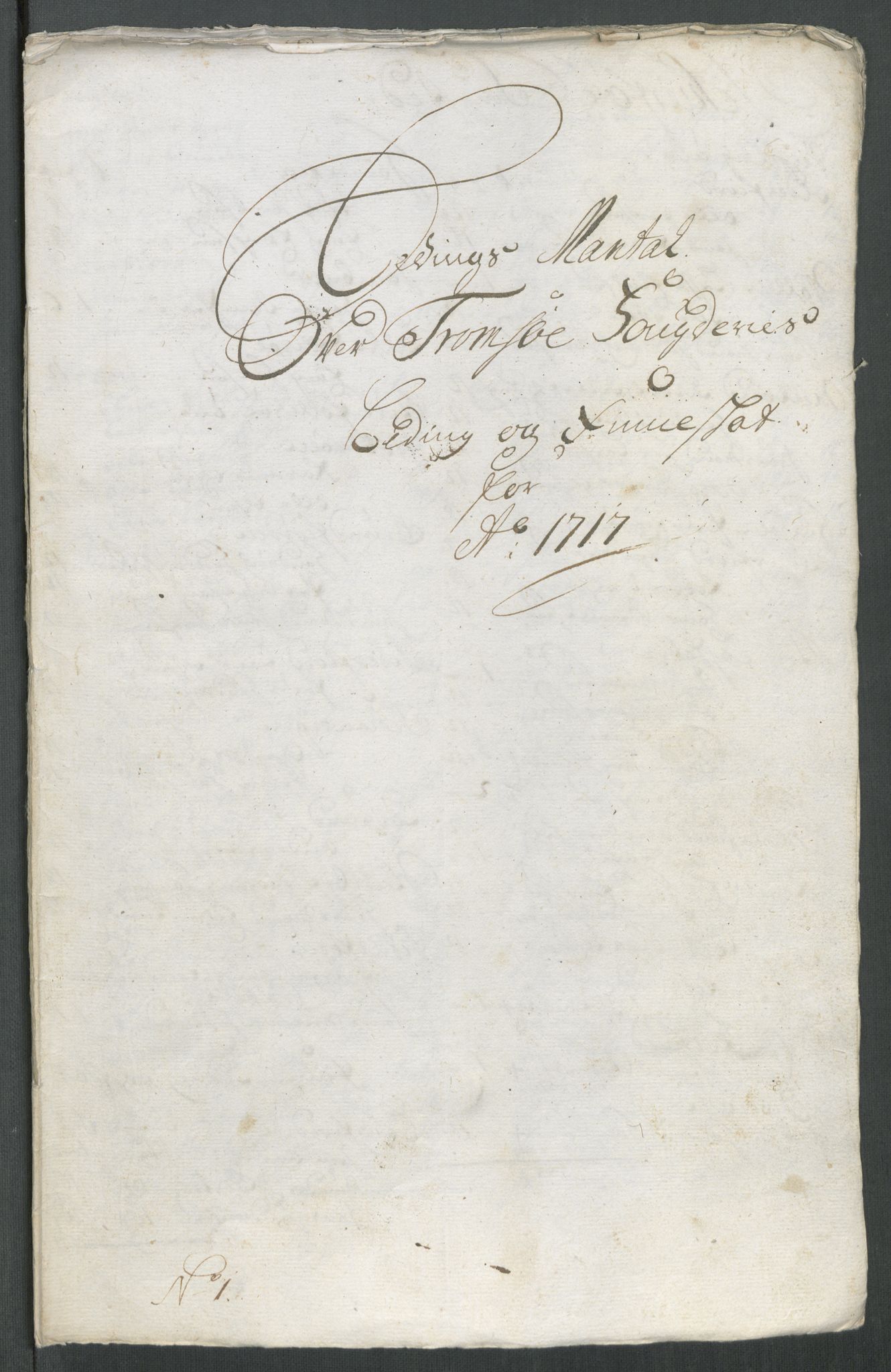 Rentekammeret inntil 1814, Reviderte regnskaper, Fogderegnskap, RA/EA-4092/R68/L4763: Fogderegnskap Senja og Troms, 1717, p. 201