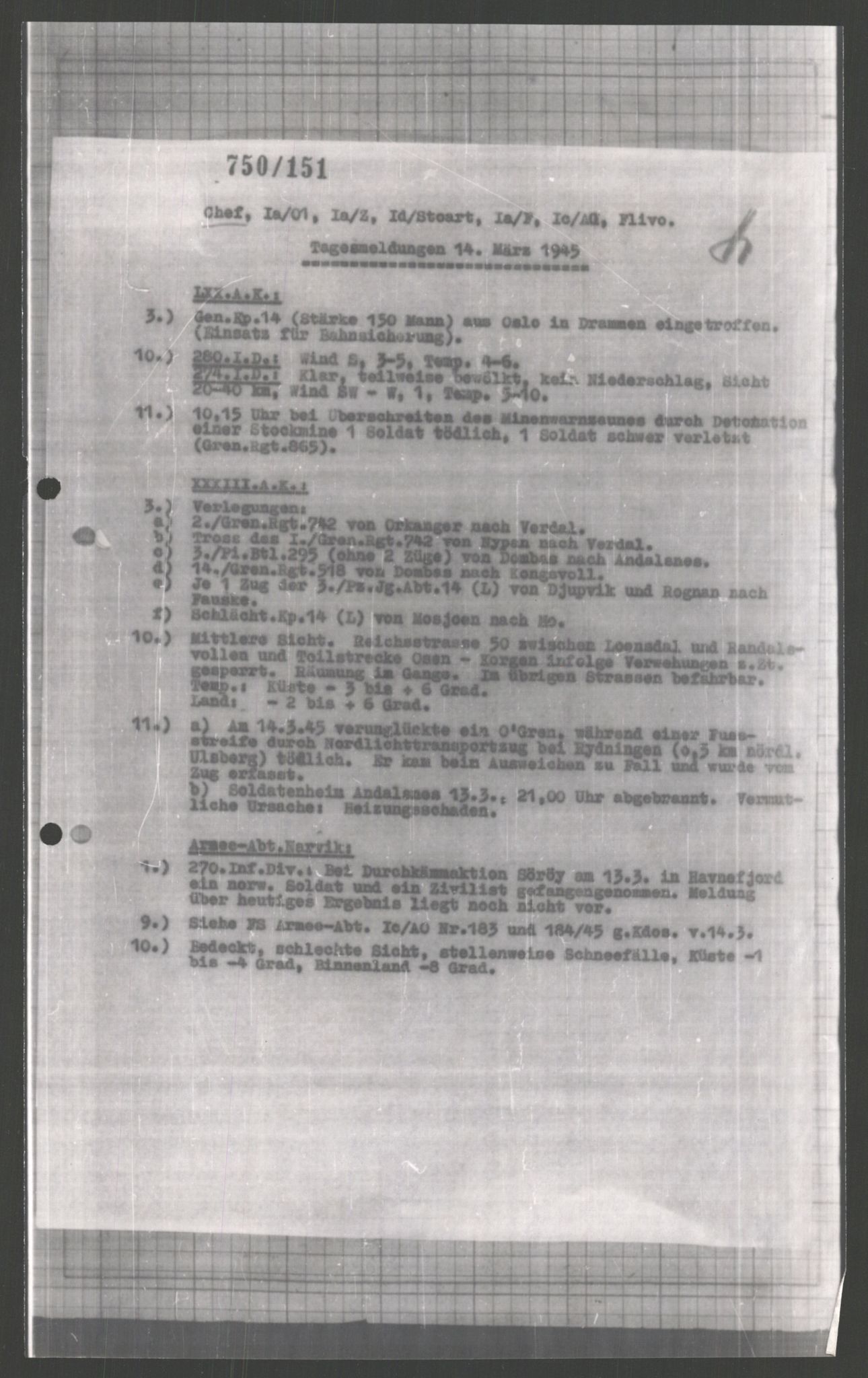 Forsvarets Overkommando. 2 kontor. Arkiv 11.4. Spredte tyske arkivsaker, AV/RA-RAFA-7031/D/Dar/Dara/L0003: Krigsdagbøker for 20. Gebirgs-Armee-Oberkommando (AOK 20), 1945, p. 642