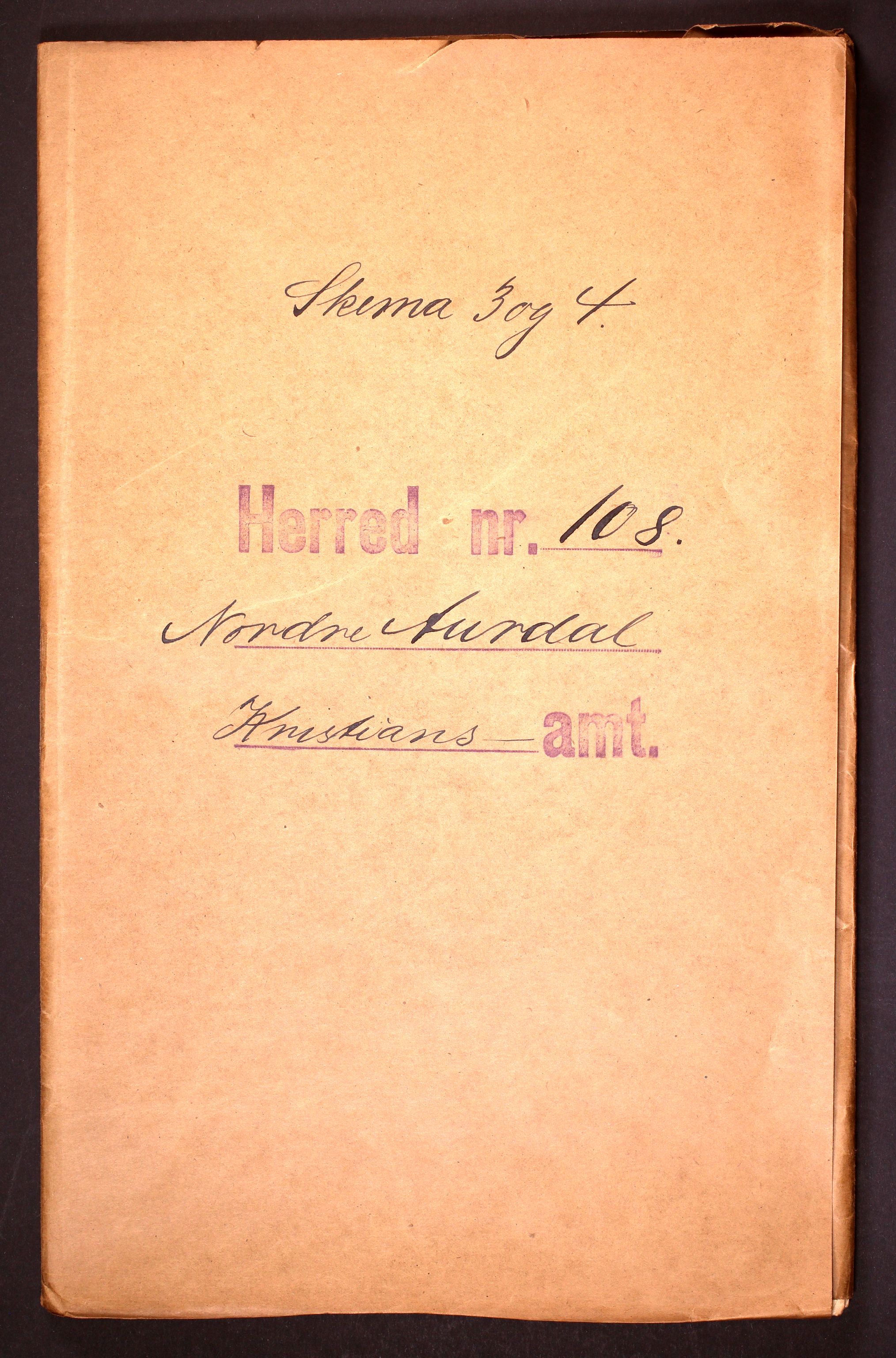 RA, 1910 census for Nord-Aurdal, 1910, p. 1