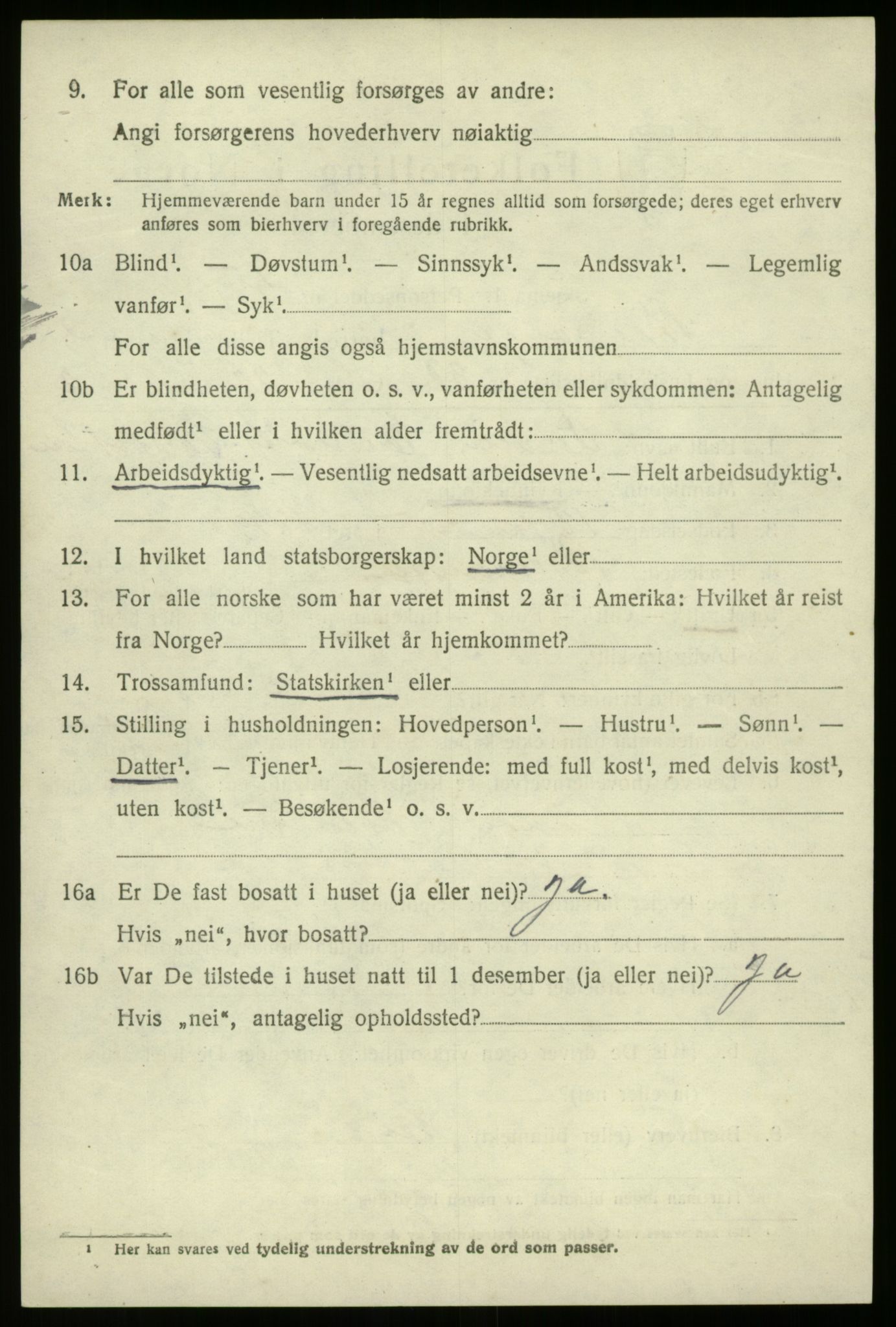 SAB, 1920 census for Bremanger, 1920, p. 3993