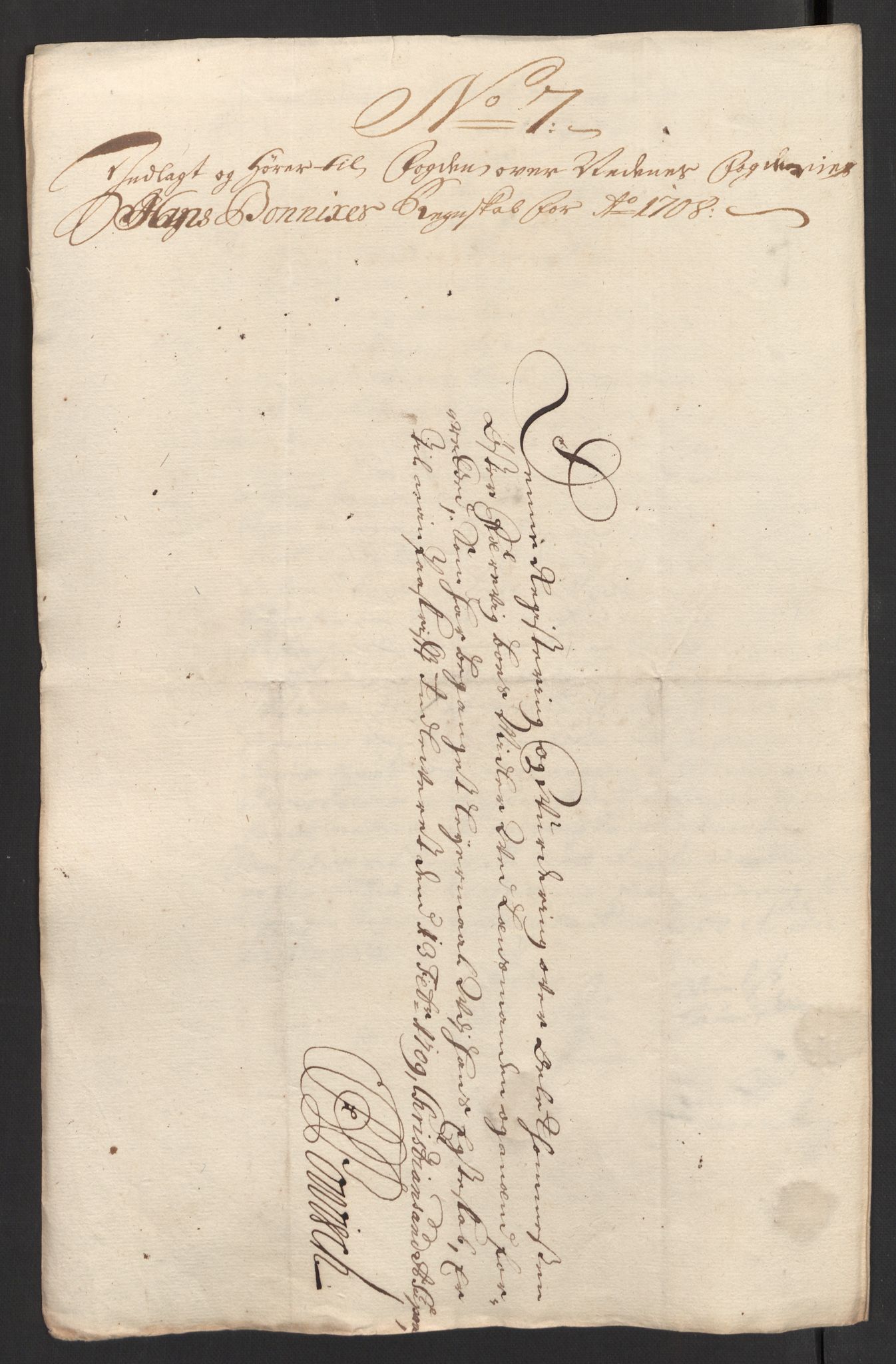 Rentekammeret inntil 1814, Reviderte regnskaper, Fogderegnskap, AV/RA-EA-4092/R39/L2318: Fogderegnskap Nedenes, 1706-1709, p. 274