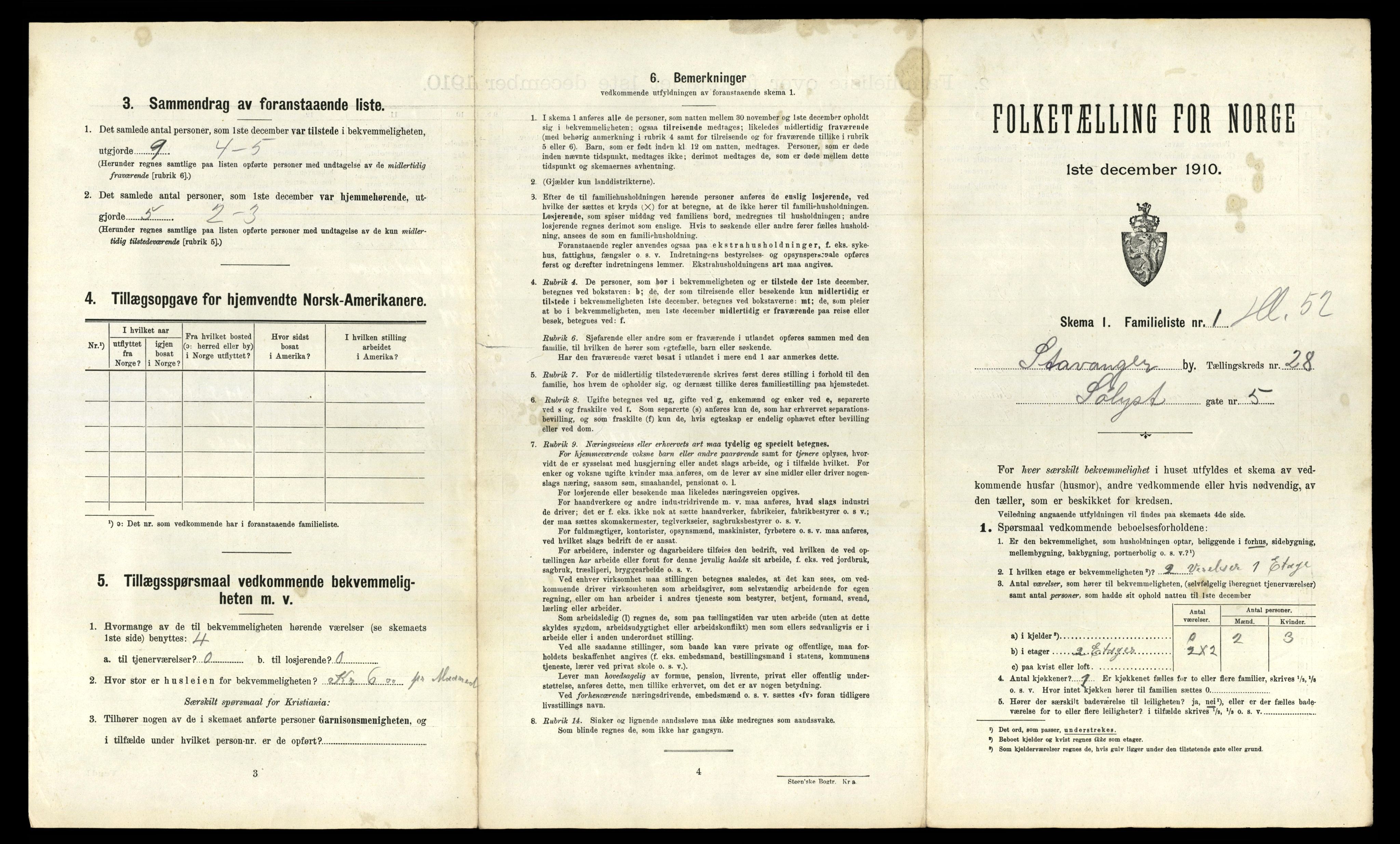 RA, 1910 census for Stavanger, 1910, p. 17308