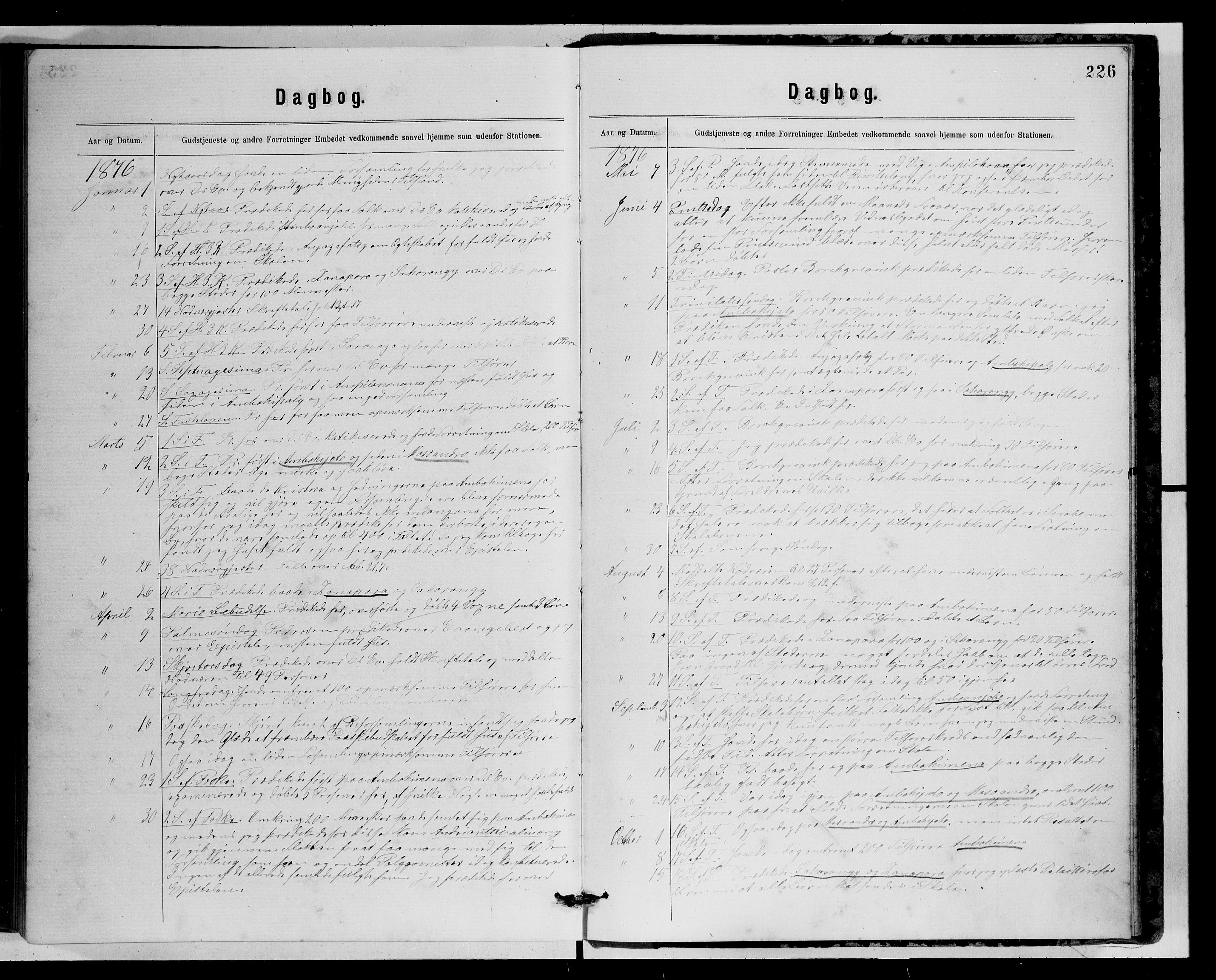 Archives FLM/NMS, Madagaskar, VID/MA-A-1163/D/Db/L0269: Parish register (official) no. 1, 1867-1884, p. 226