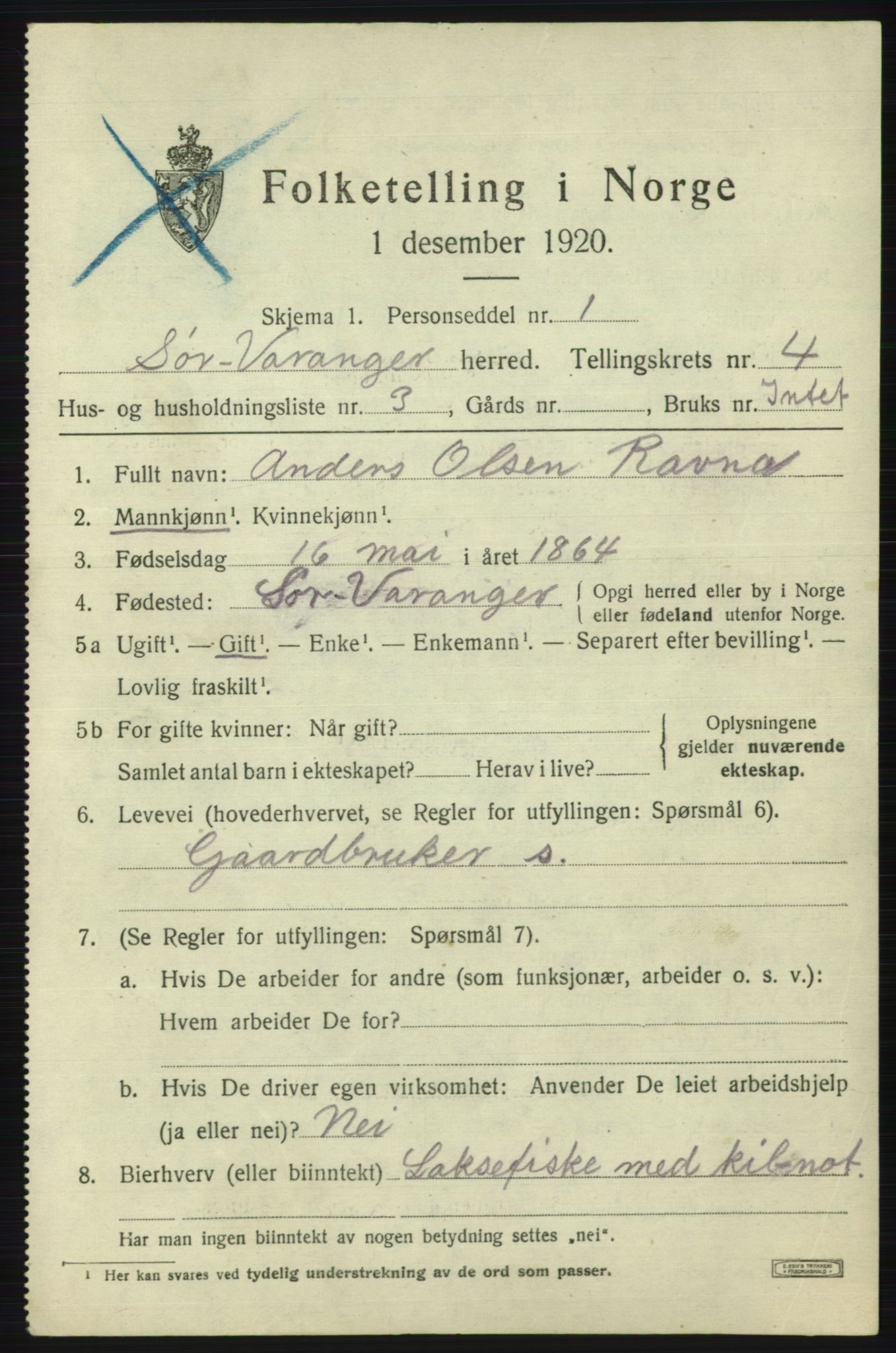 SATØ, 1920 census for Sør-Varanger, 1920, p. 2939