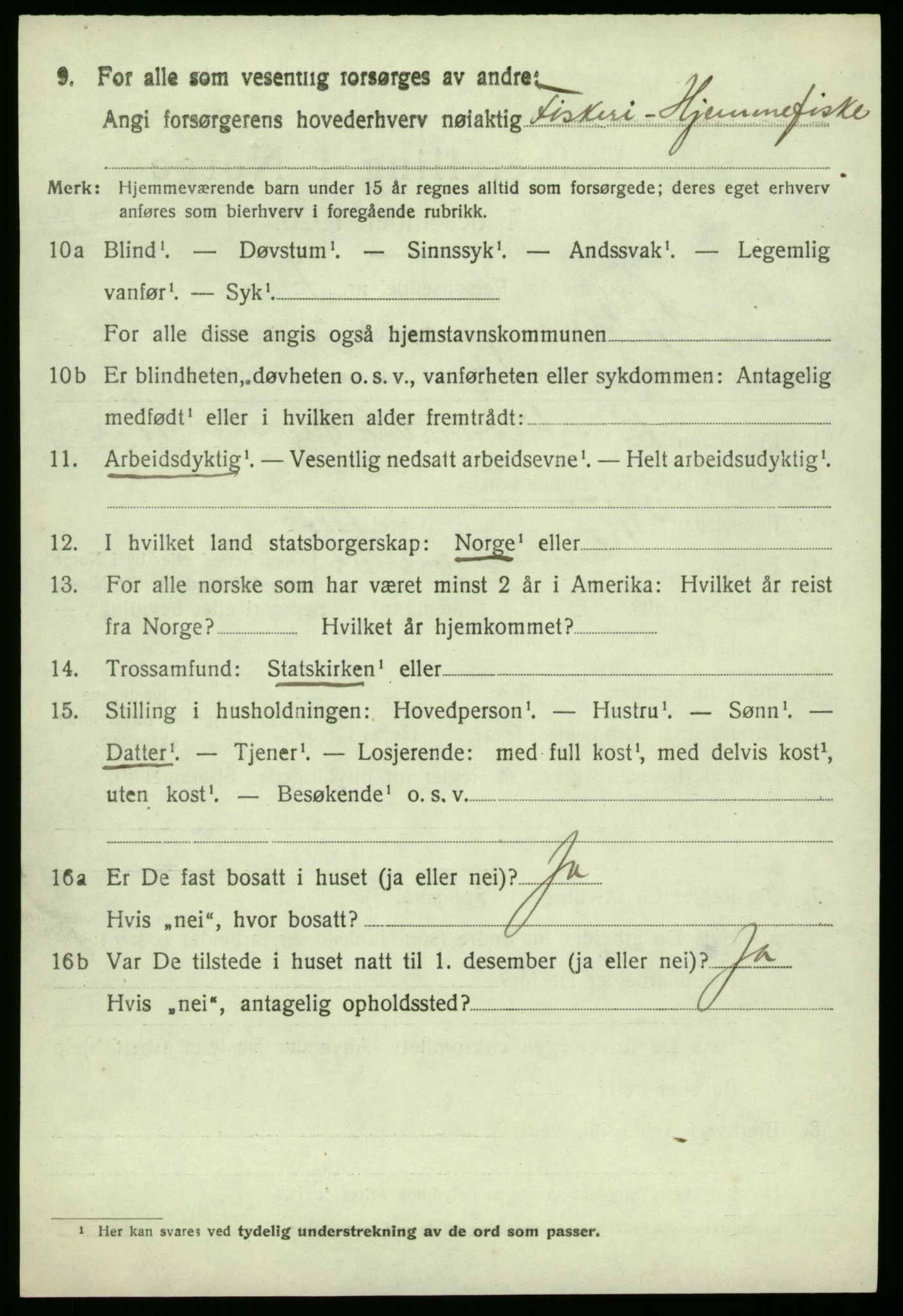 SAB, 1920 census for Hjelme, 1920, p. 1287