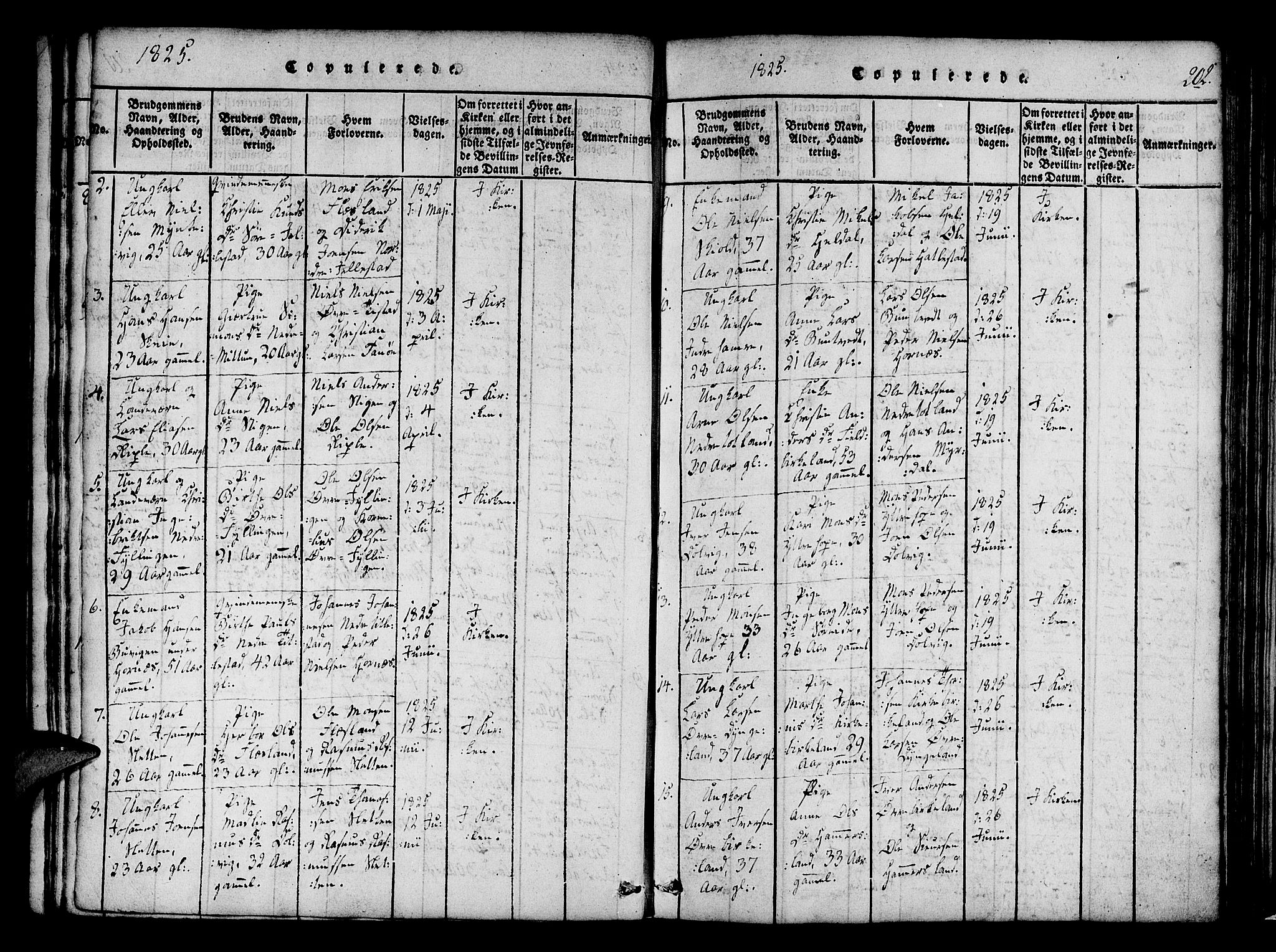 Fana Sokneprestembete, SAB/A-75101/H/Haa/Haaa/L0007: Parish register (official) no. A 7, 1816-1828, p. 202