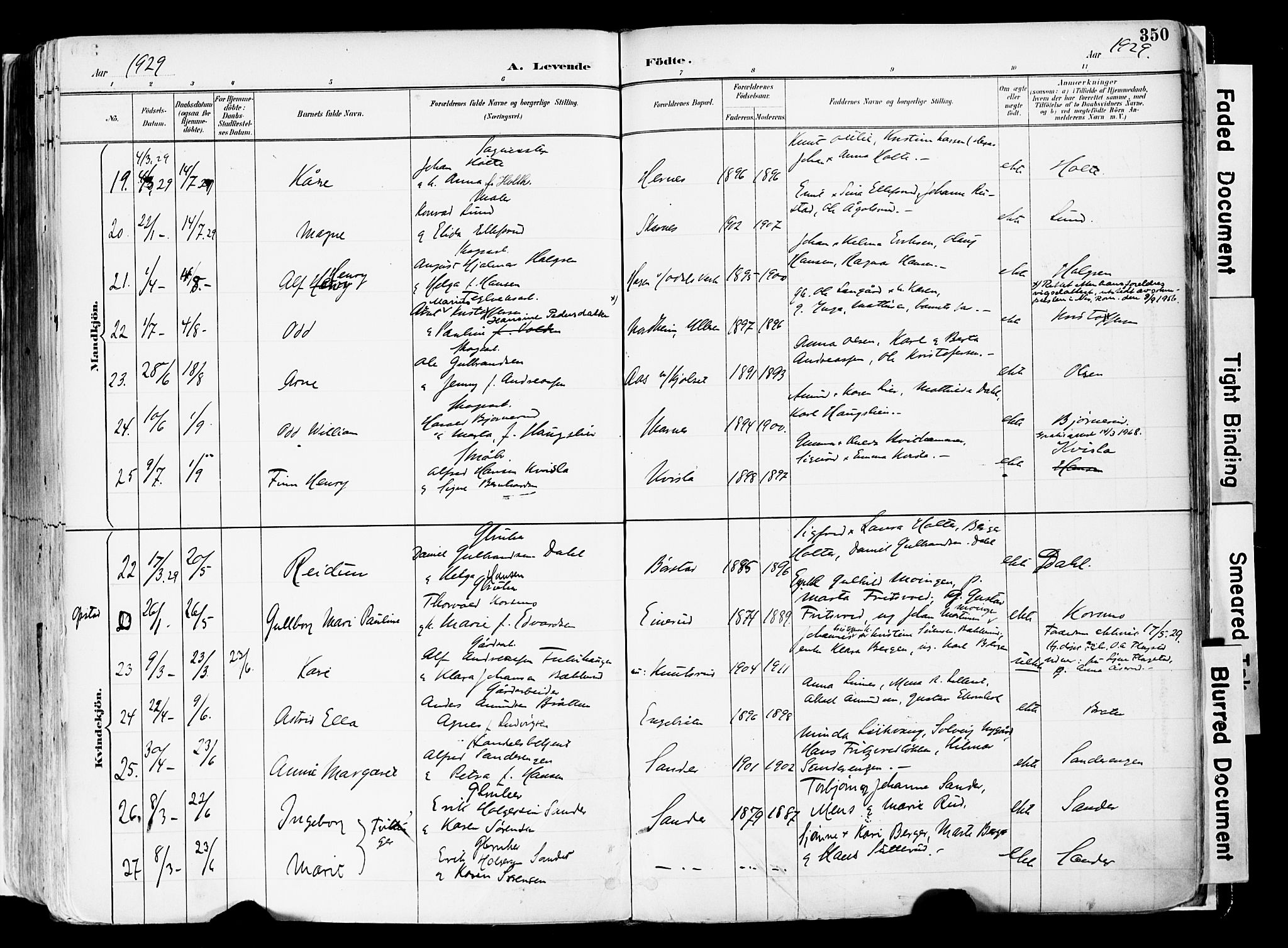 Sør-Odal prestekontor, SAH/PREST-030/H/Ha/Haa/L0006: Parish register (official) no. 6, 1886-1931, p. 350