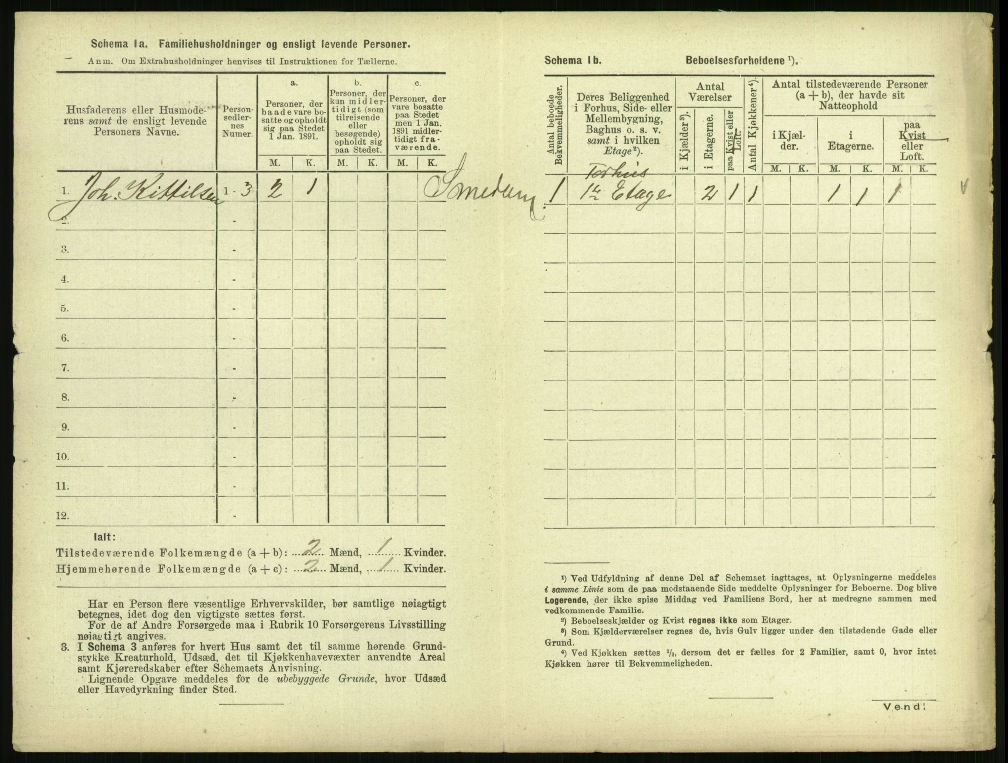 RA, 1891 census for 0804 Brevik, 1891, p. 22
