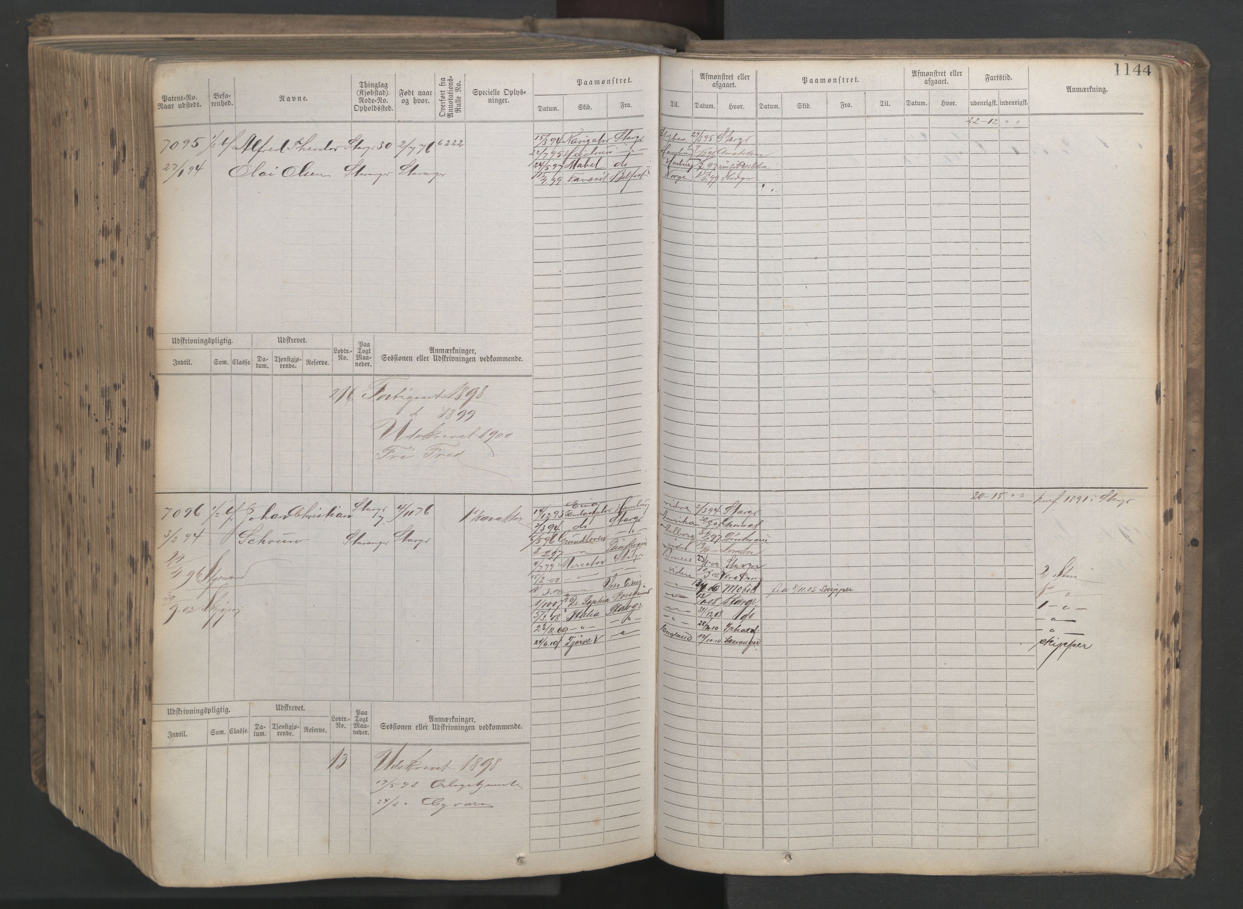 Stavanger sjømannskontor, AV/SAST-A-102006/F/Fb/Fbb/L0021: Sjøfartshovedrulle patnentnr. 6005-7204 (dublett), 1887, p. 550